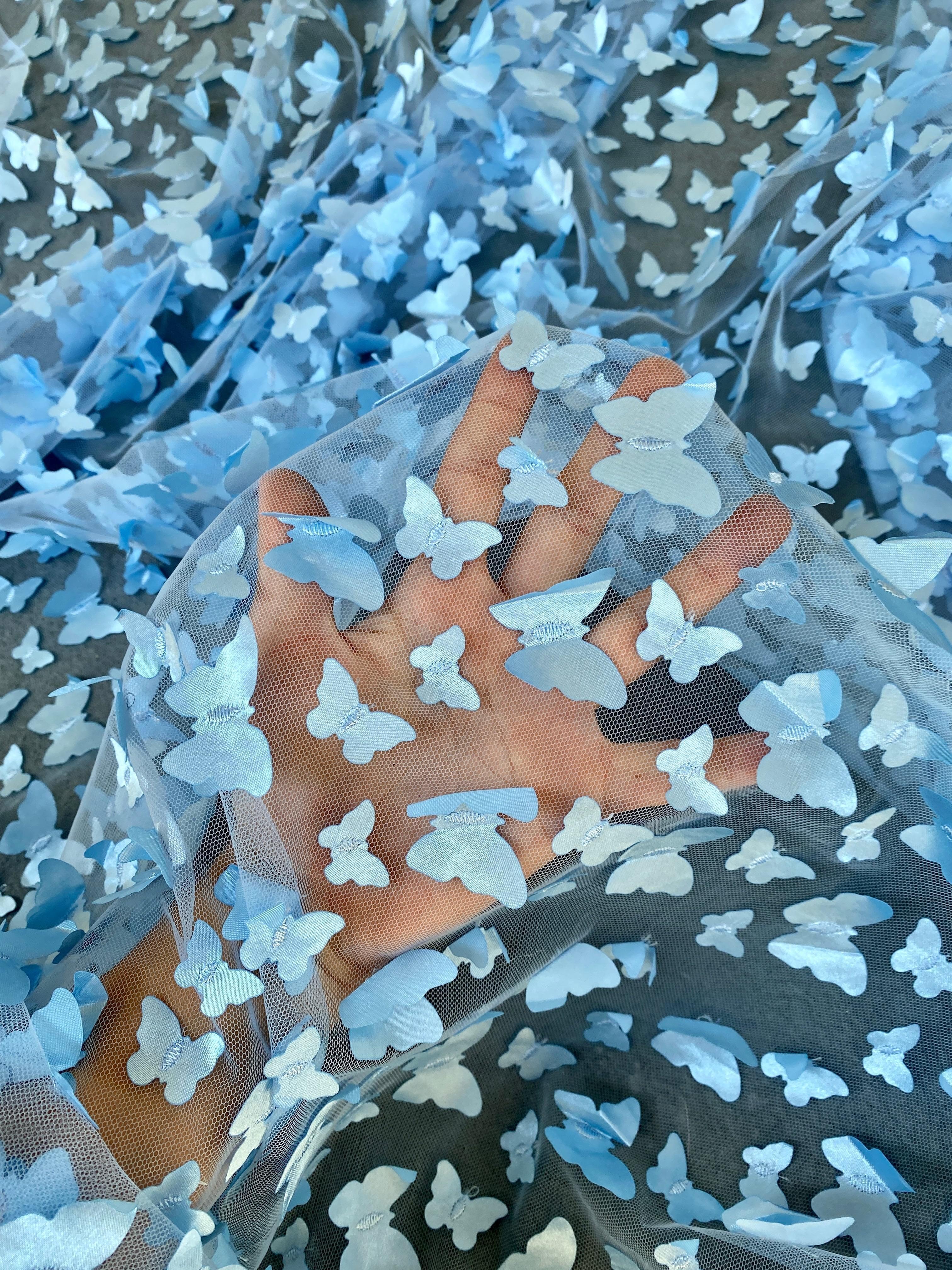 3D Baby Blue Butterfly Lace - Image 10