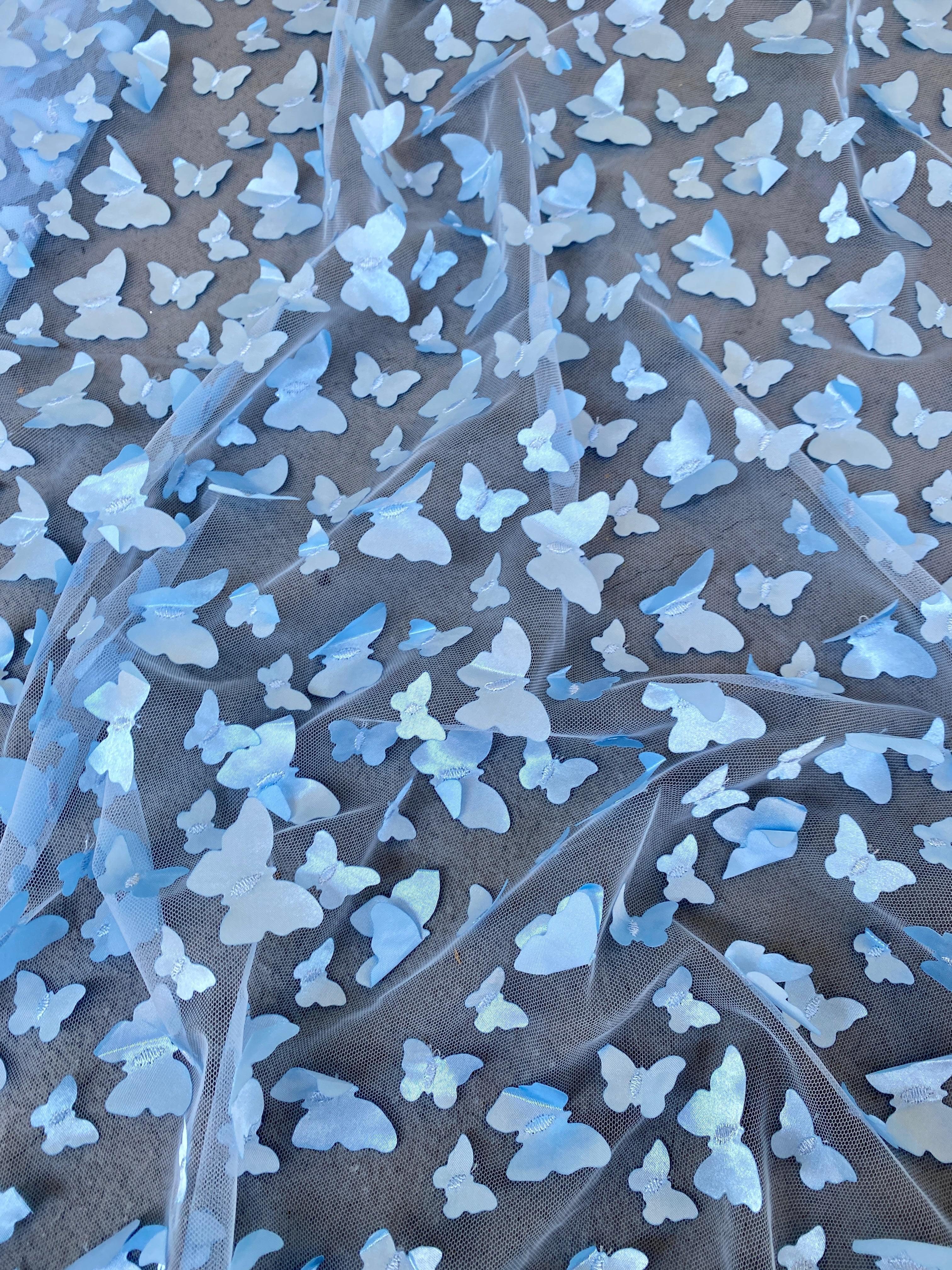 3D Baby Blue Butterfly Lace - Image 3