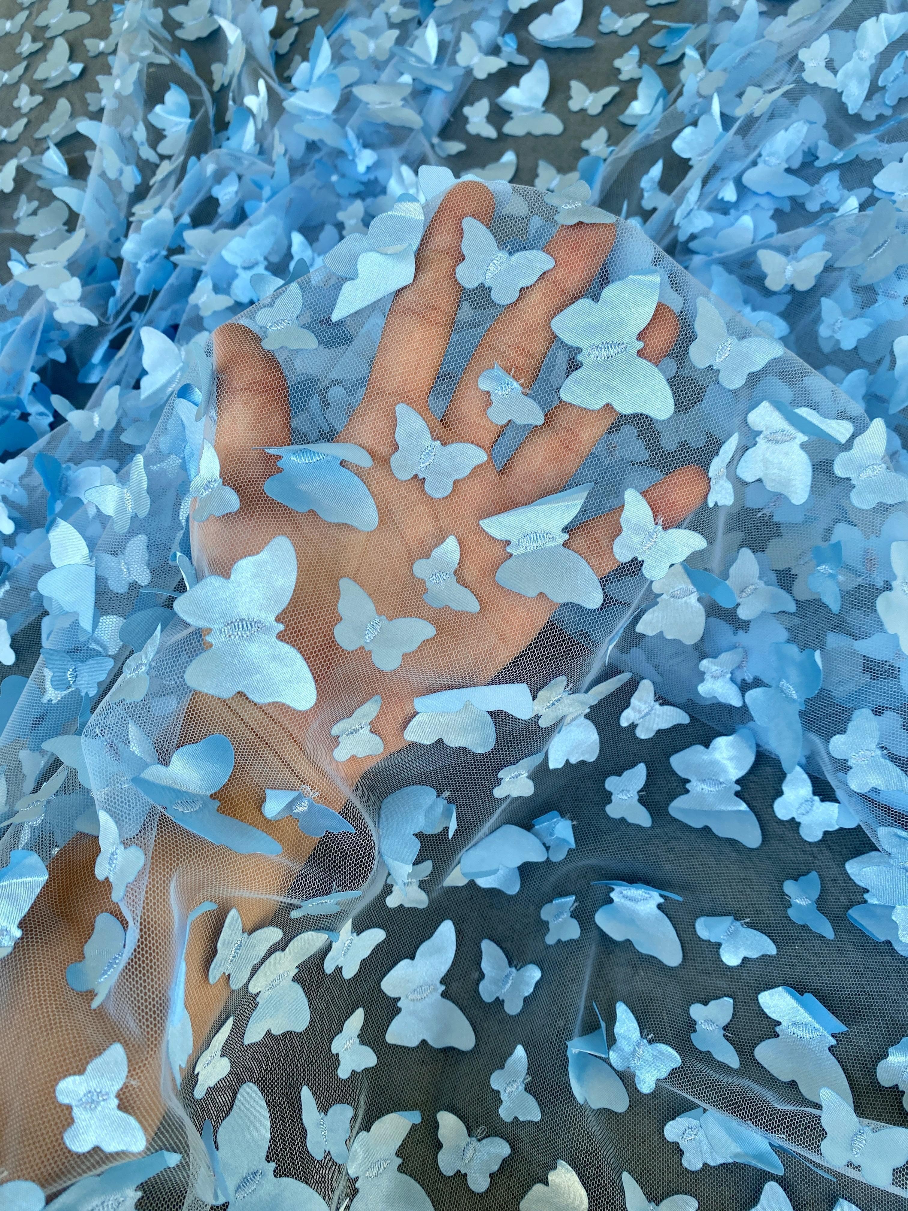 3D Baby Blue Butterfly Lace - Image 4