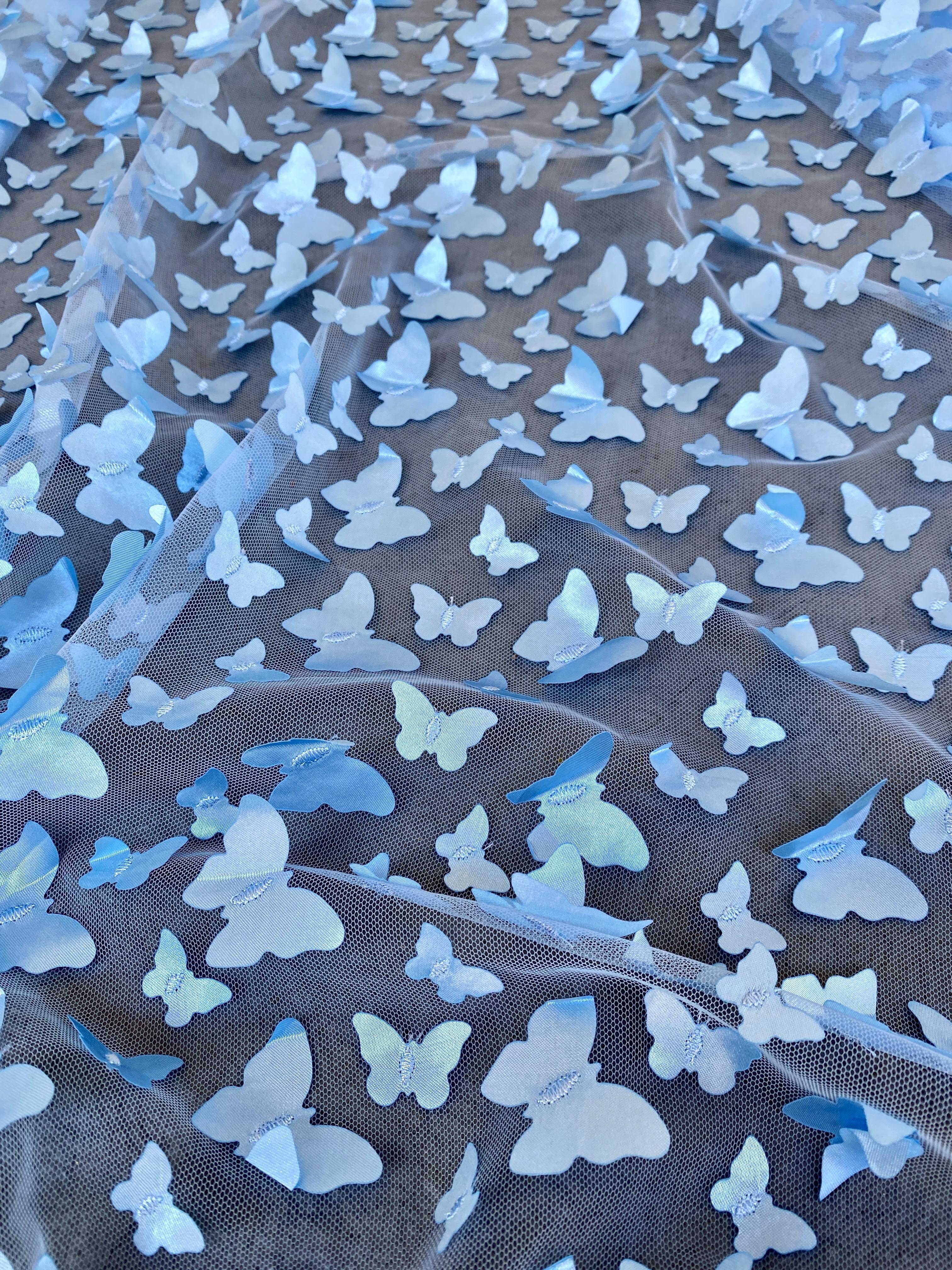 3D Baby Blue Butterfly Lace - Image 5