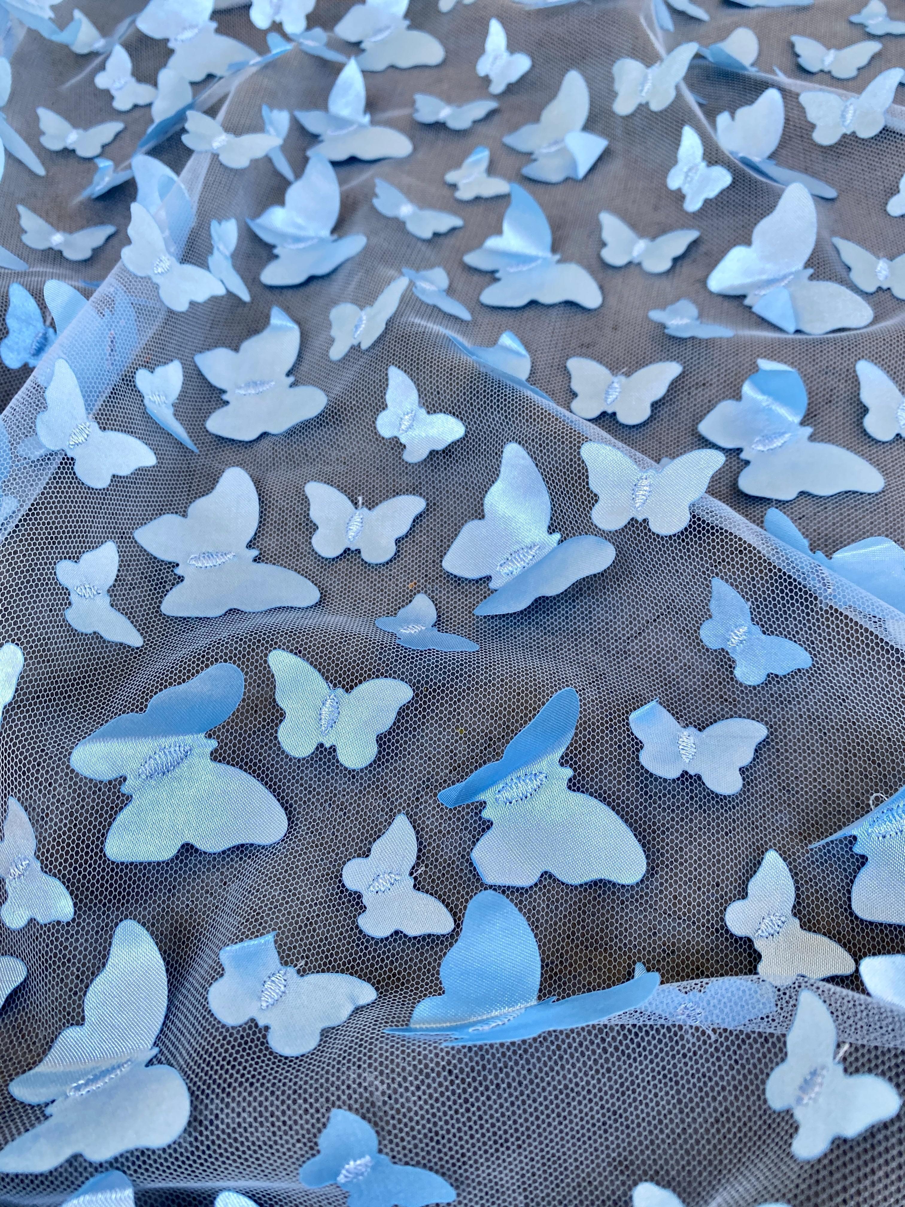 3D Baby Blue Butterfly Lace - Image 6