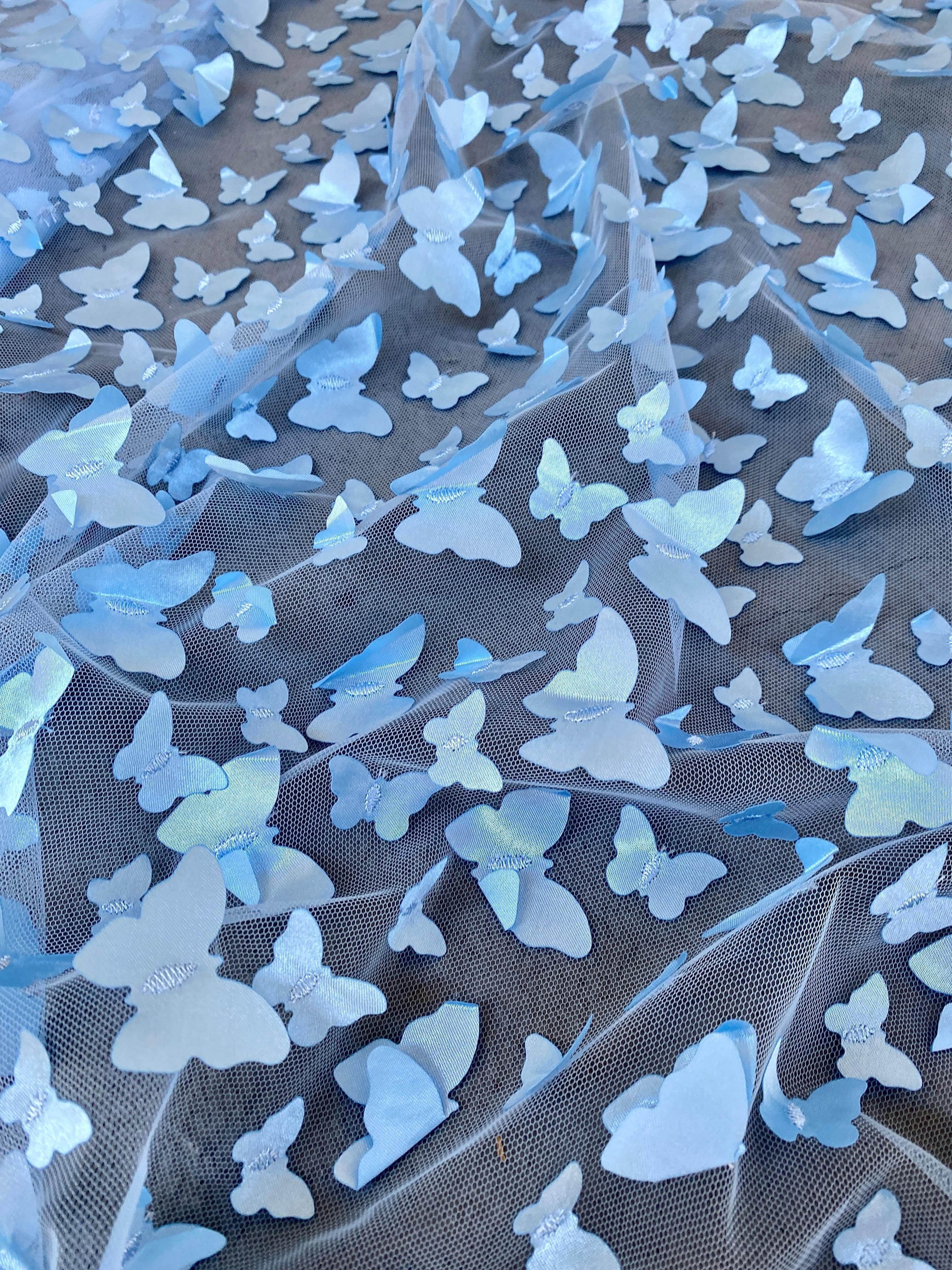 3D Baby Blue Butterfly Lace - Image 7