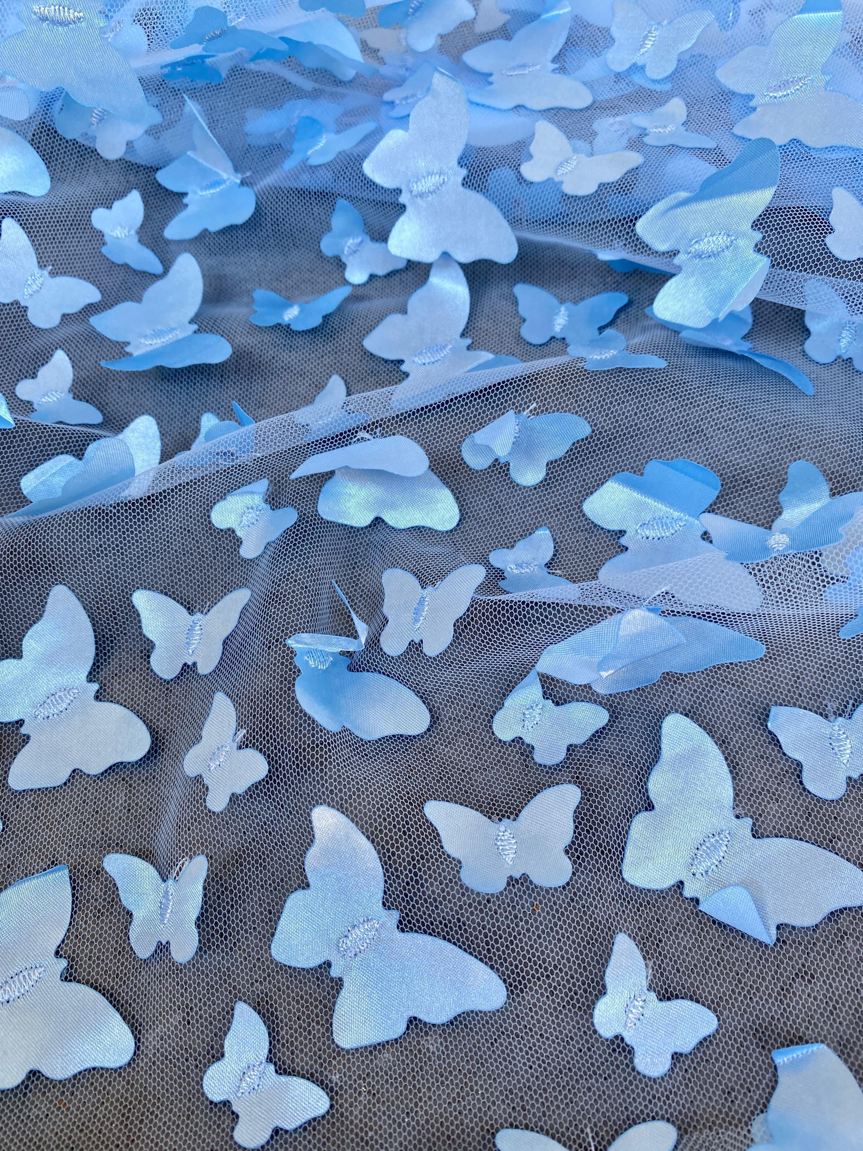 3D Baby Blue Butterfly Lace - Image 8