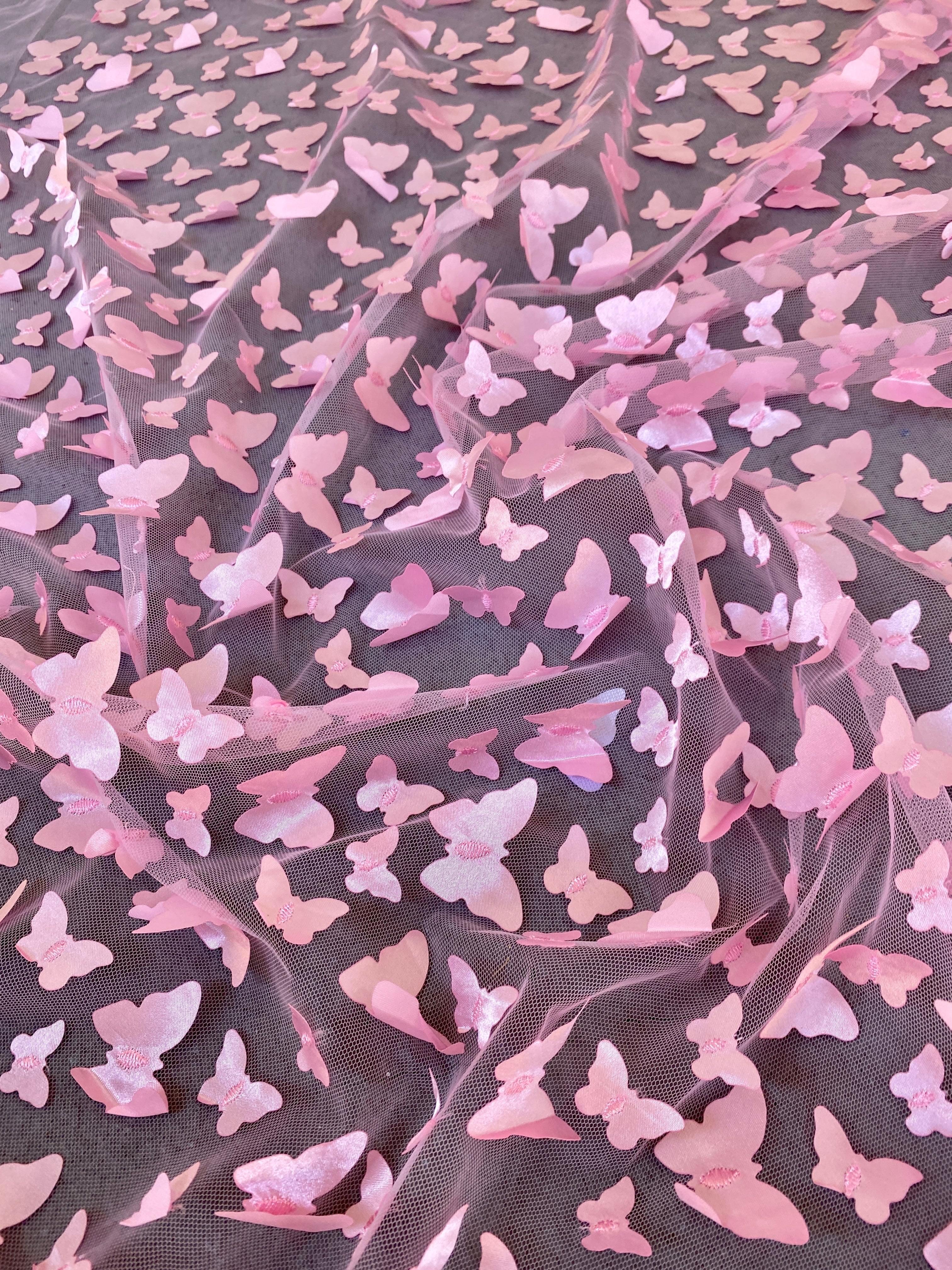 3D Baby Pink Butterfly Lace - Image 4
