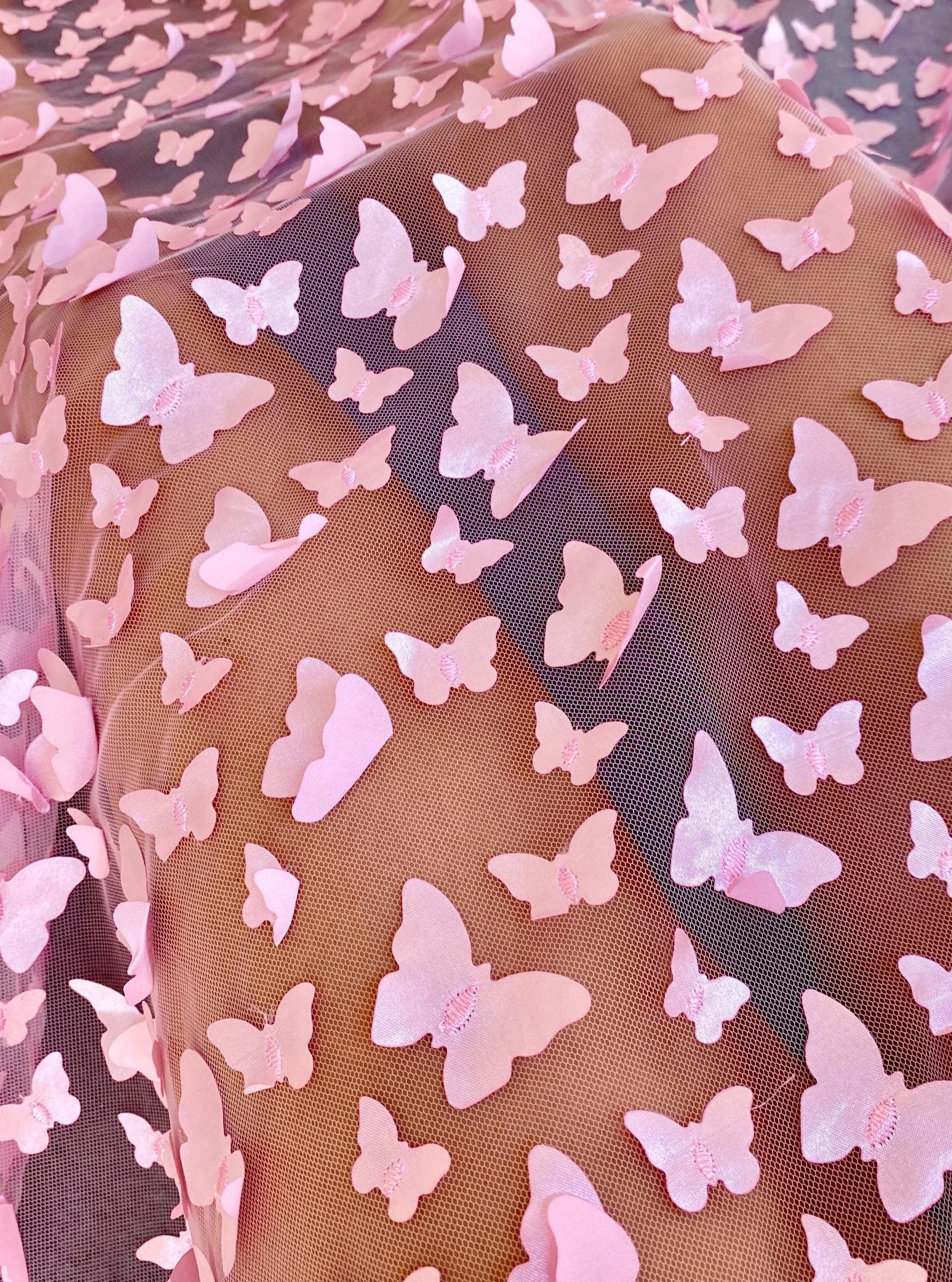 3D Baby Pink Butterfly Lace - Image 5