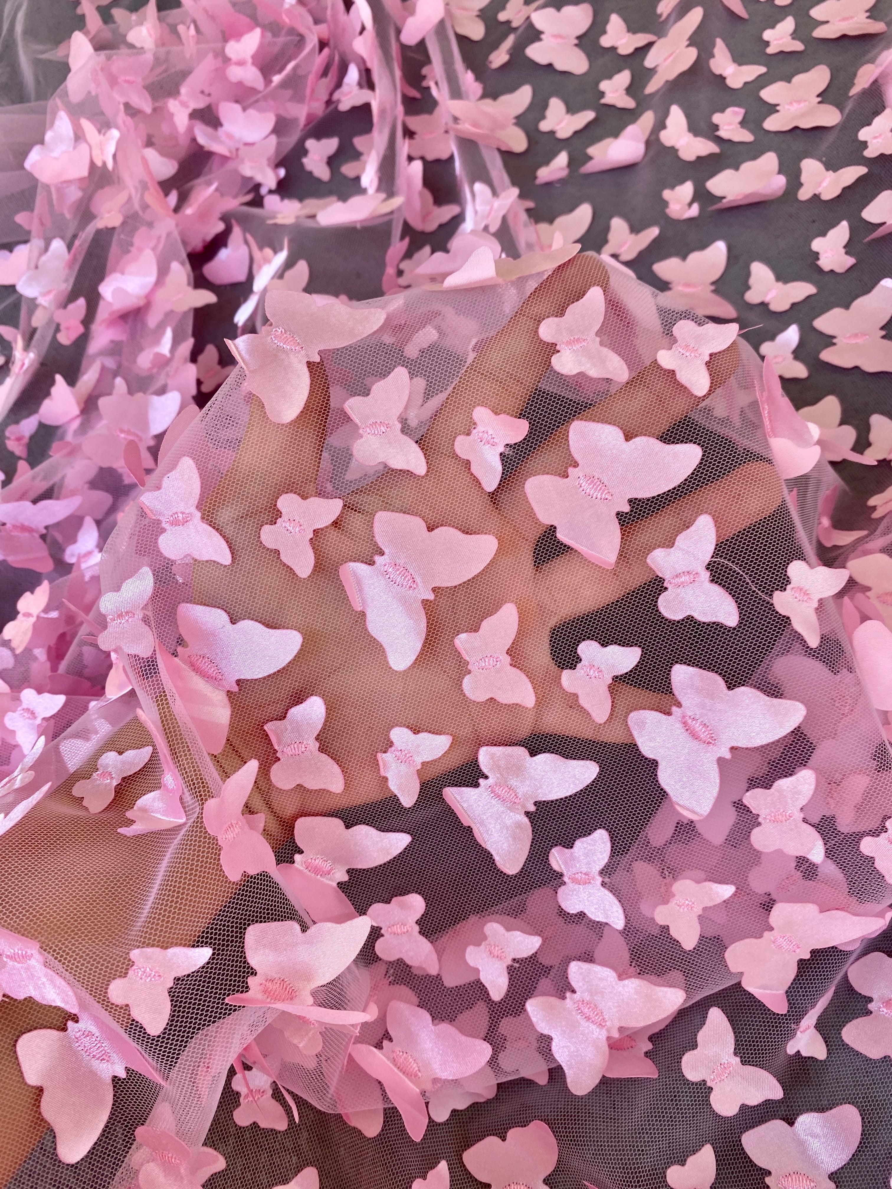 3D Baby Pink Butterfly Lace - Image 7
