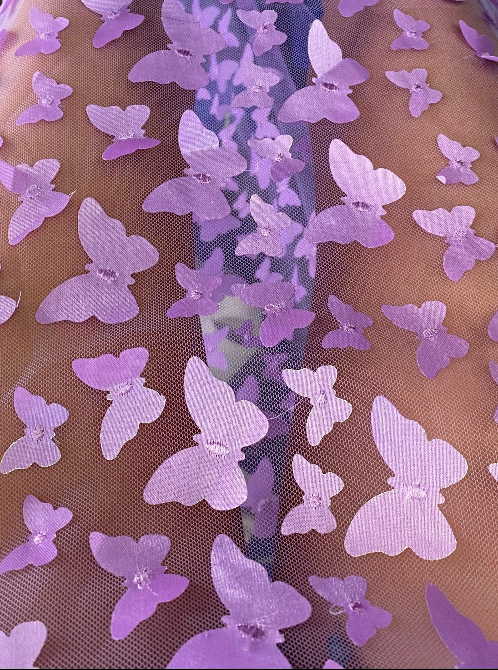 3D Lavender Butterfly Lace - Image 10