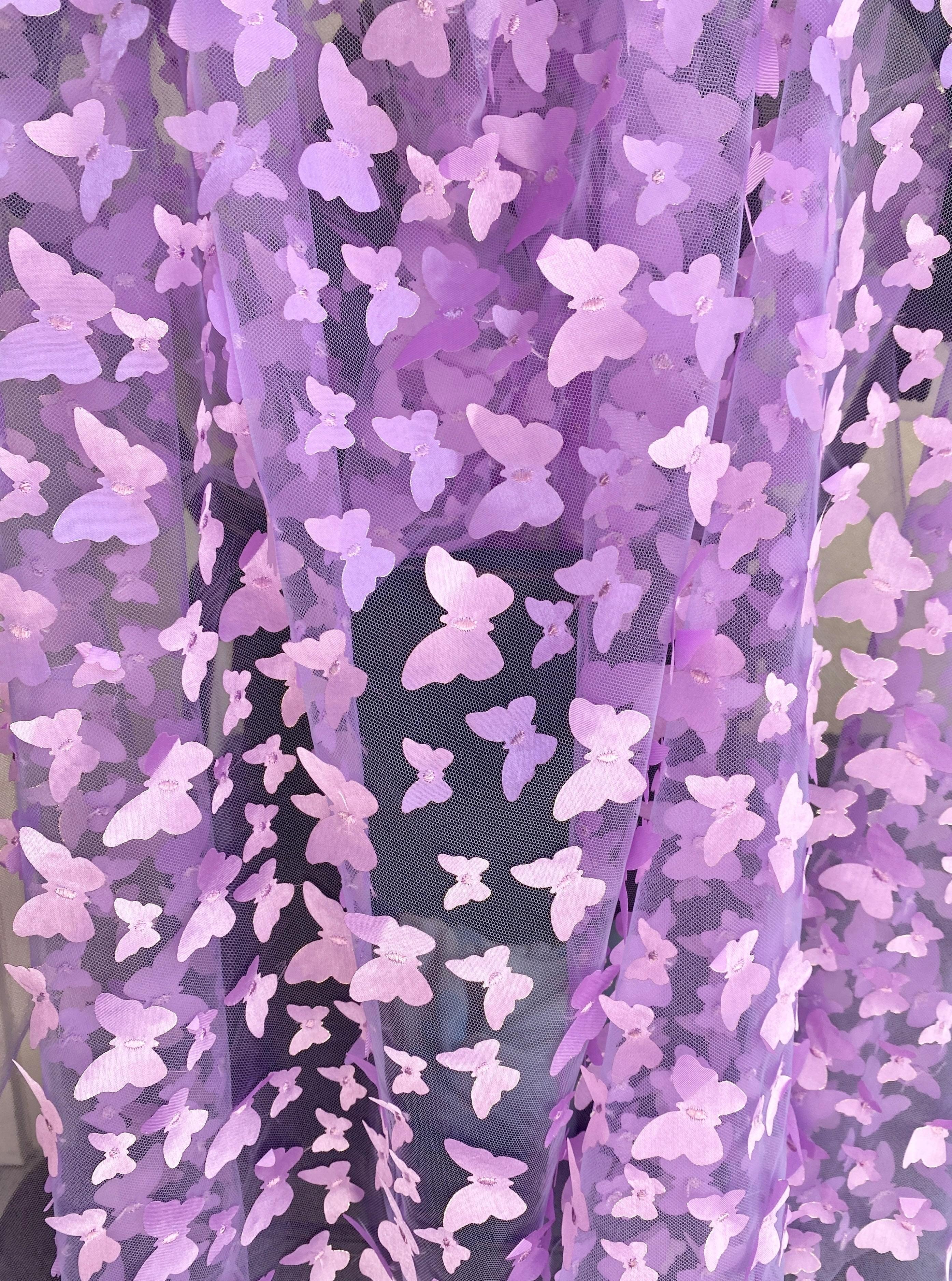 3D Lavender Butterfly Lace - Image 4