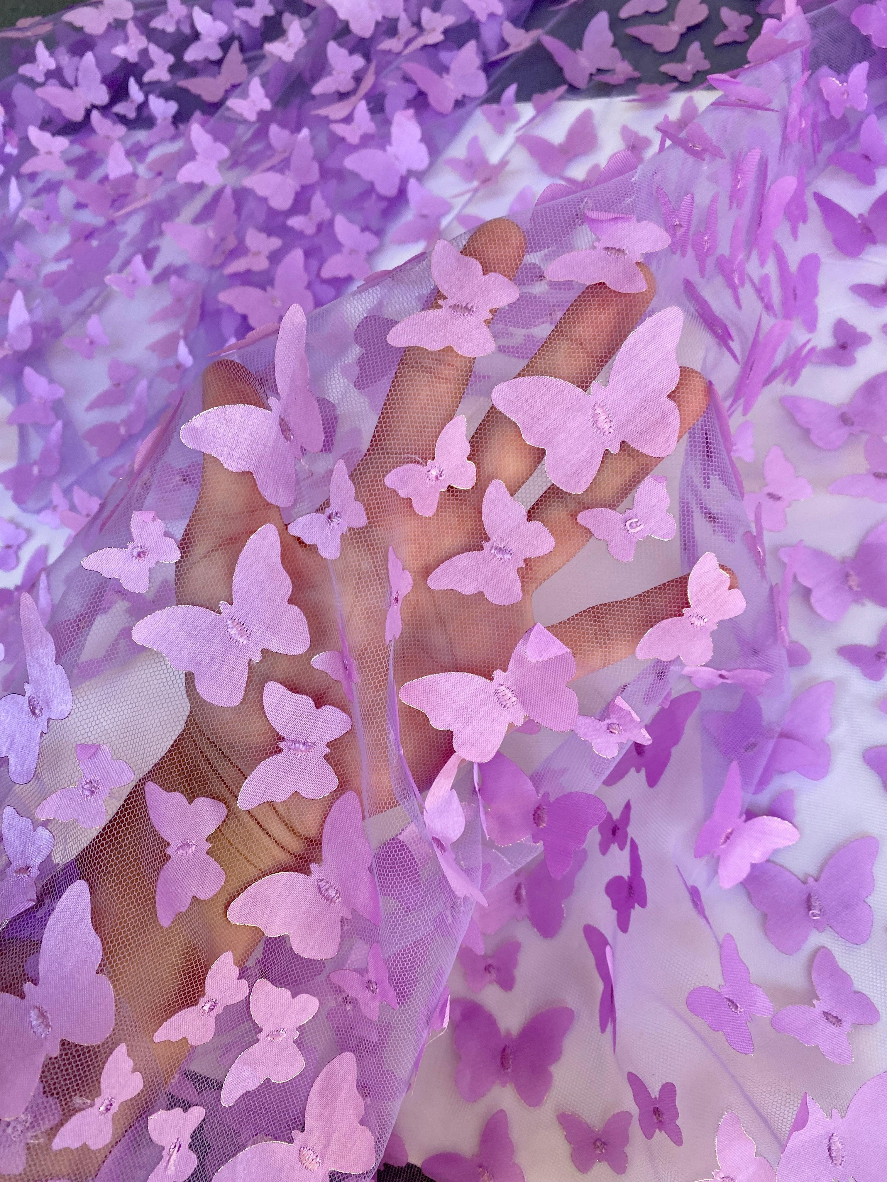 3D Lavender Butterfly Lace - Image 6