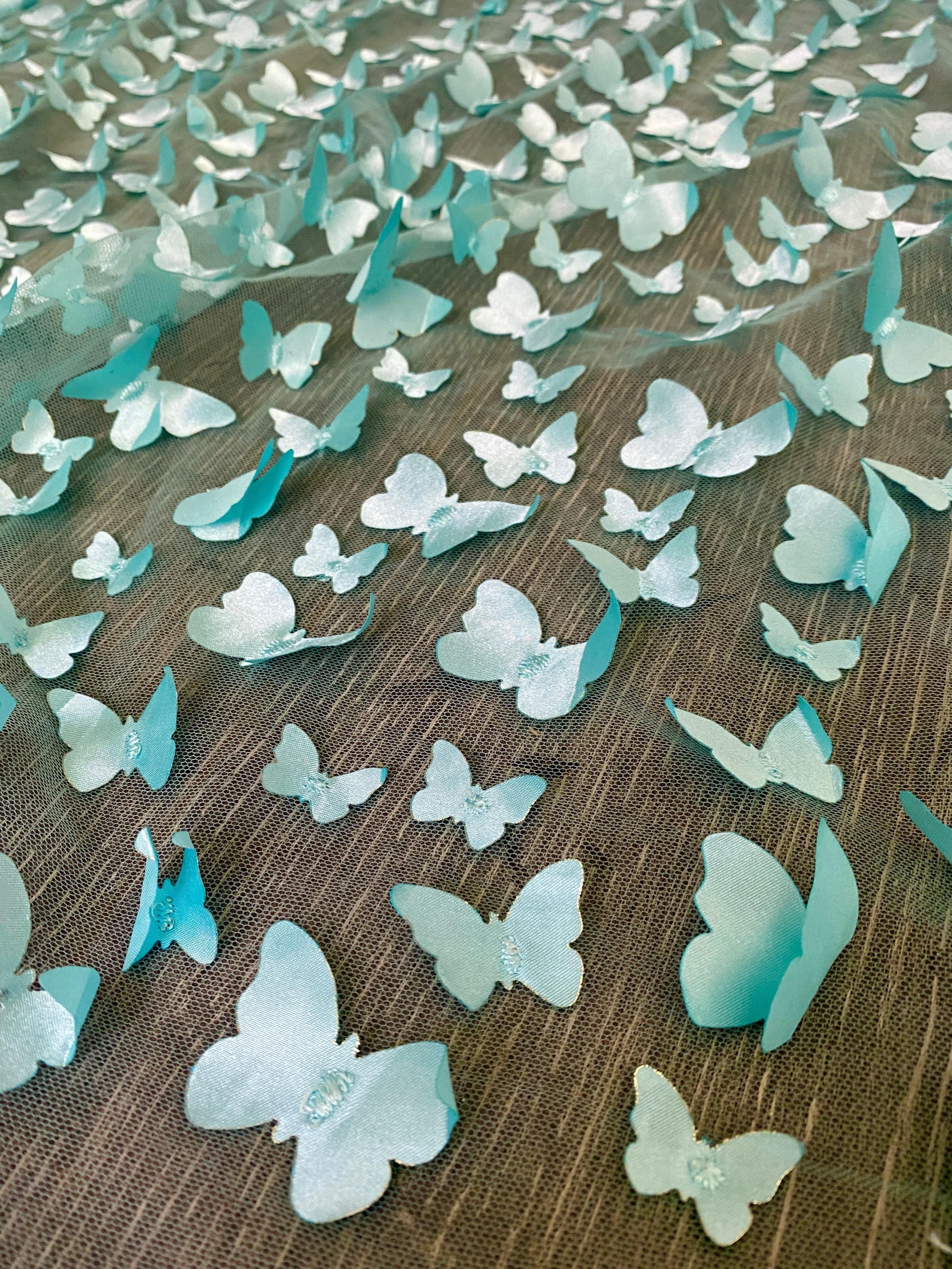 3D Turquoise Butterfly Lace - Image 3