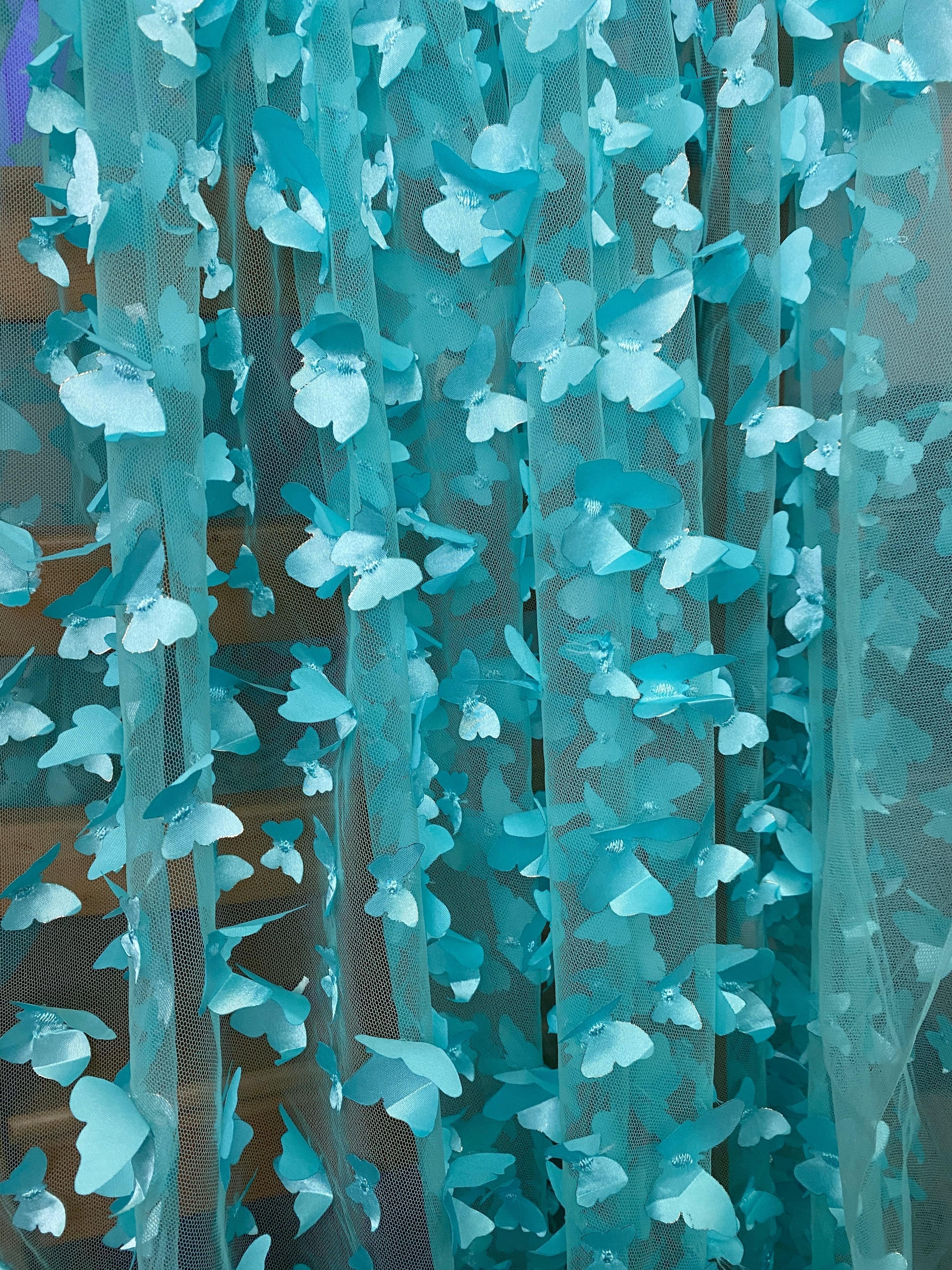 3D Turquoise Butterfly Lace - Image 4