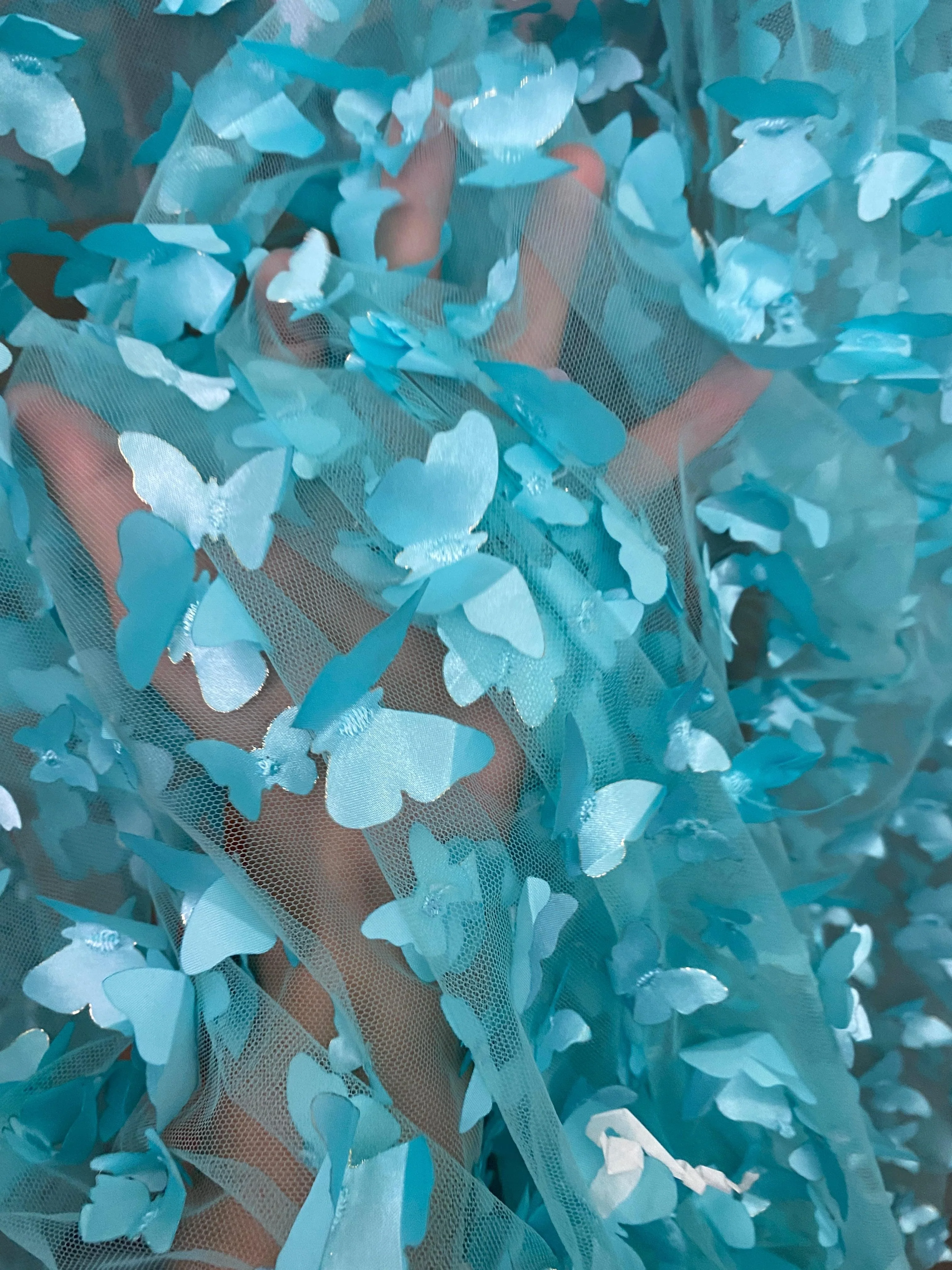 3D Turquoise Butterfly Lace - Image 7