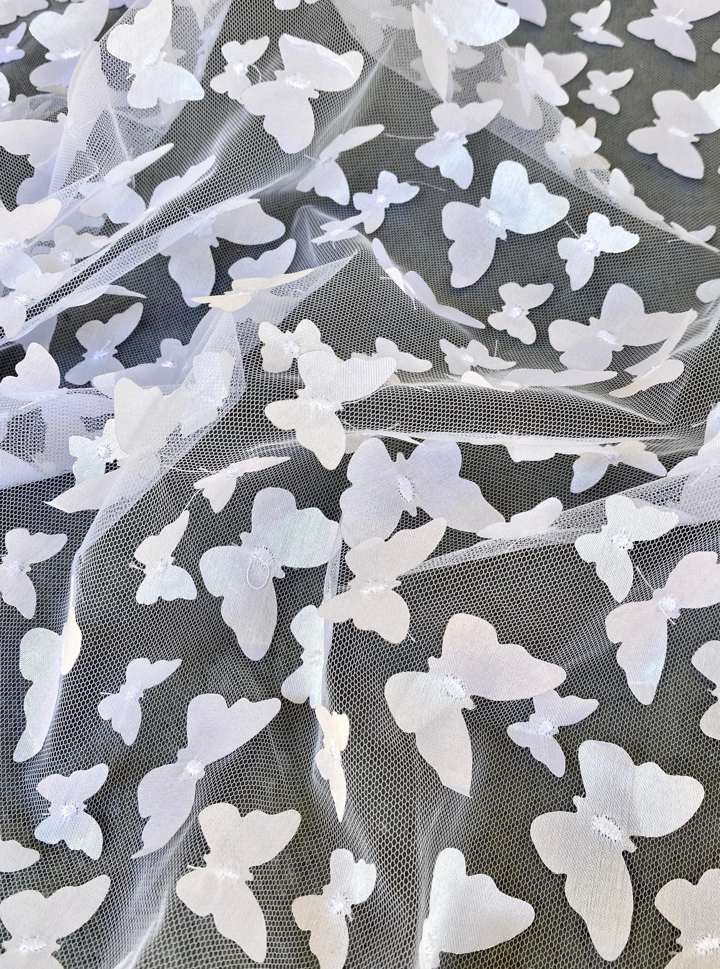 3D White Butterfly Lace - Image 3