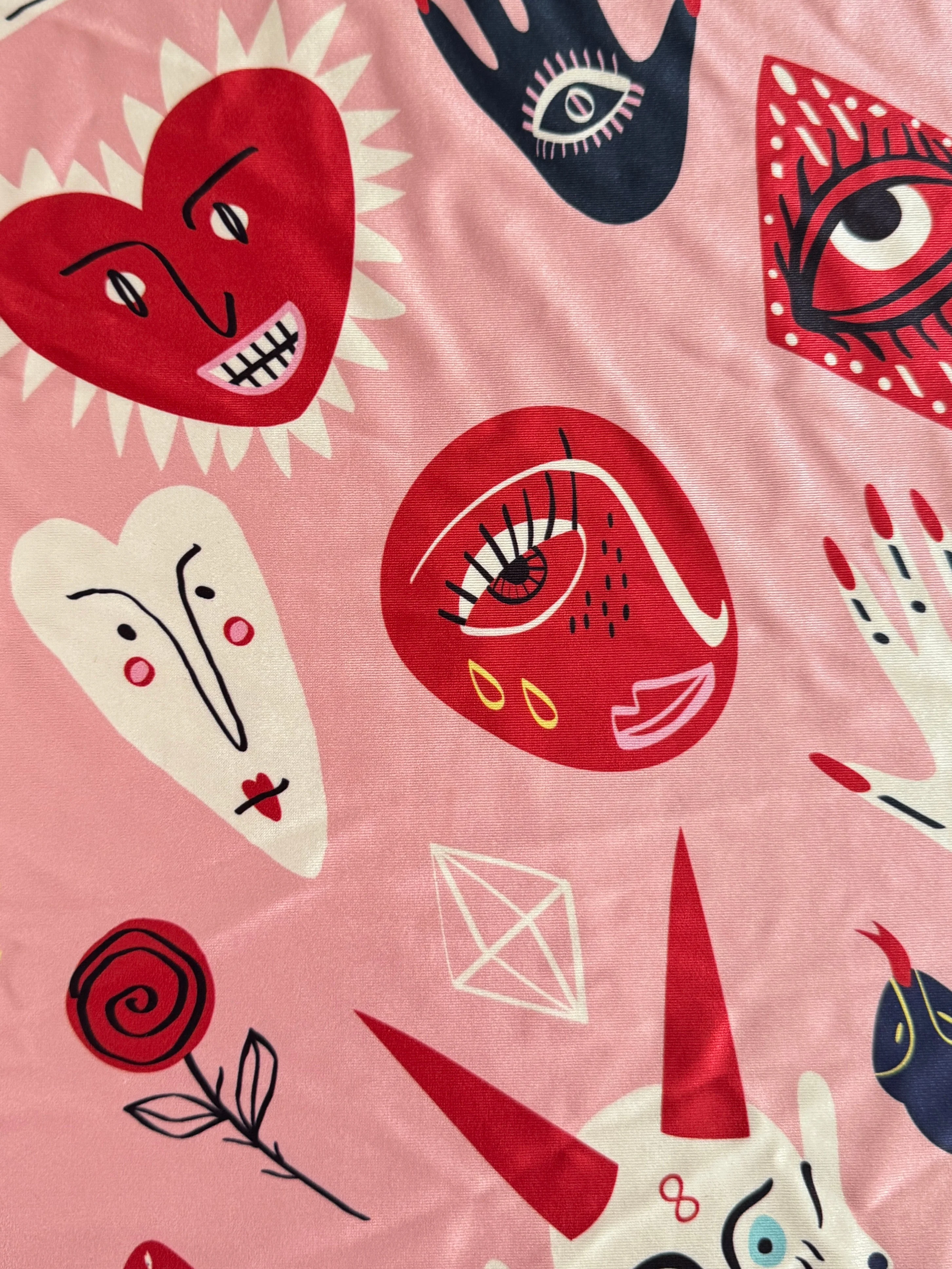 Abstract Faces Nylon Spandex - Image 2