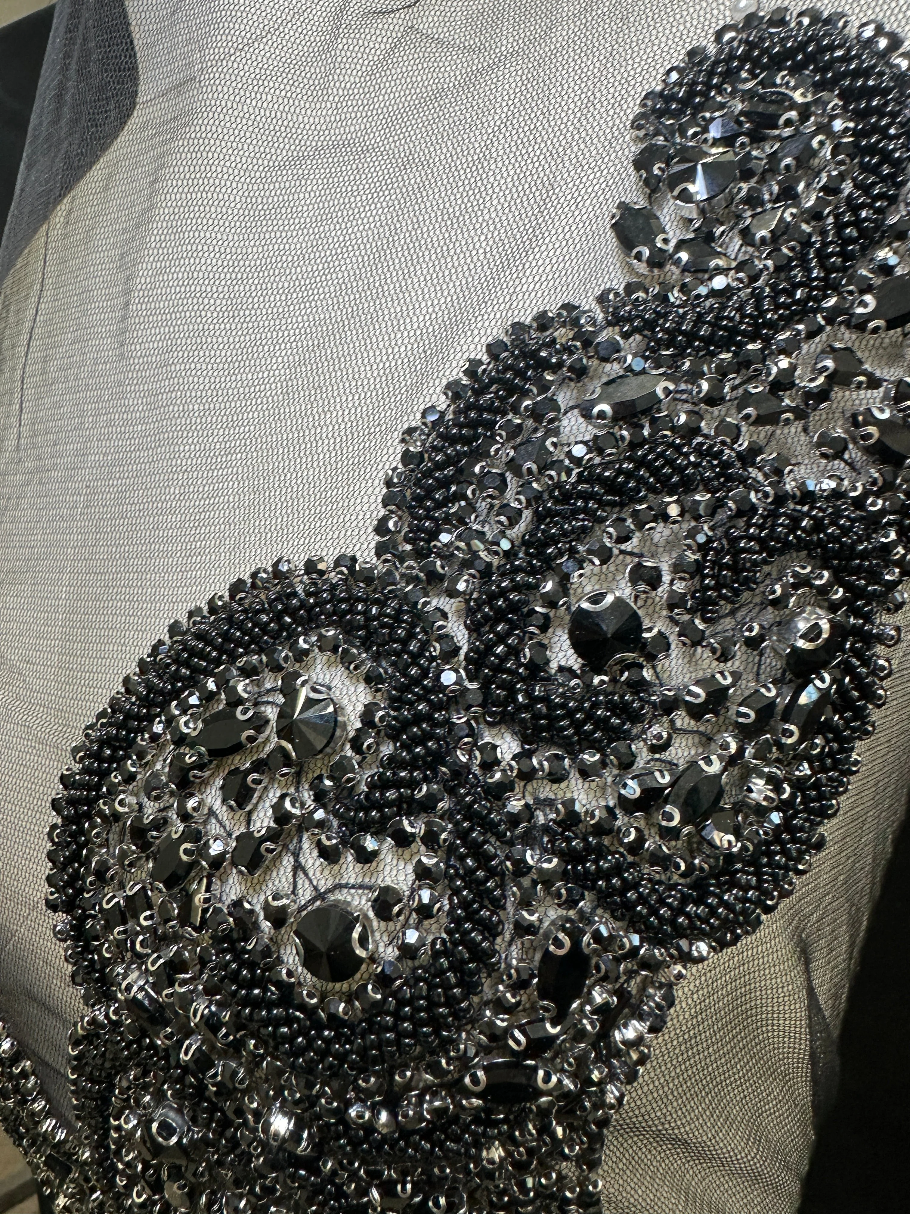Carla Black Rhinestones Bodice Applique - Image 4