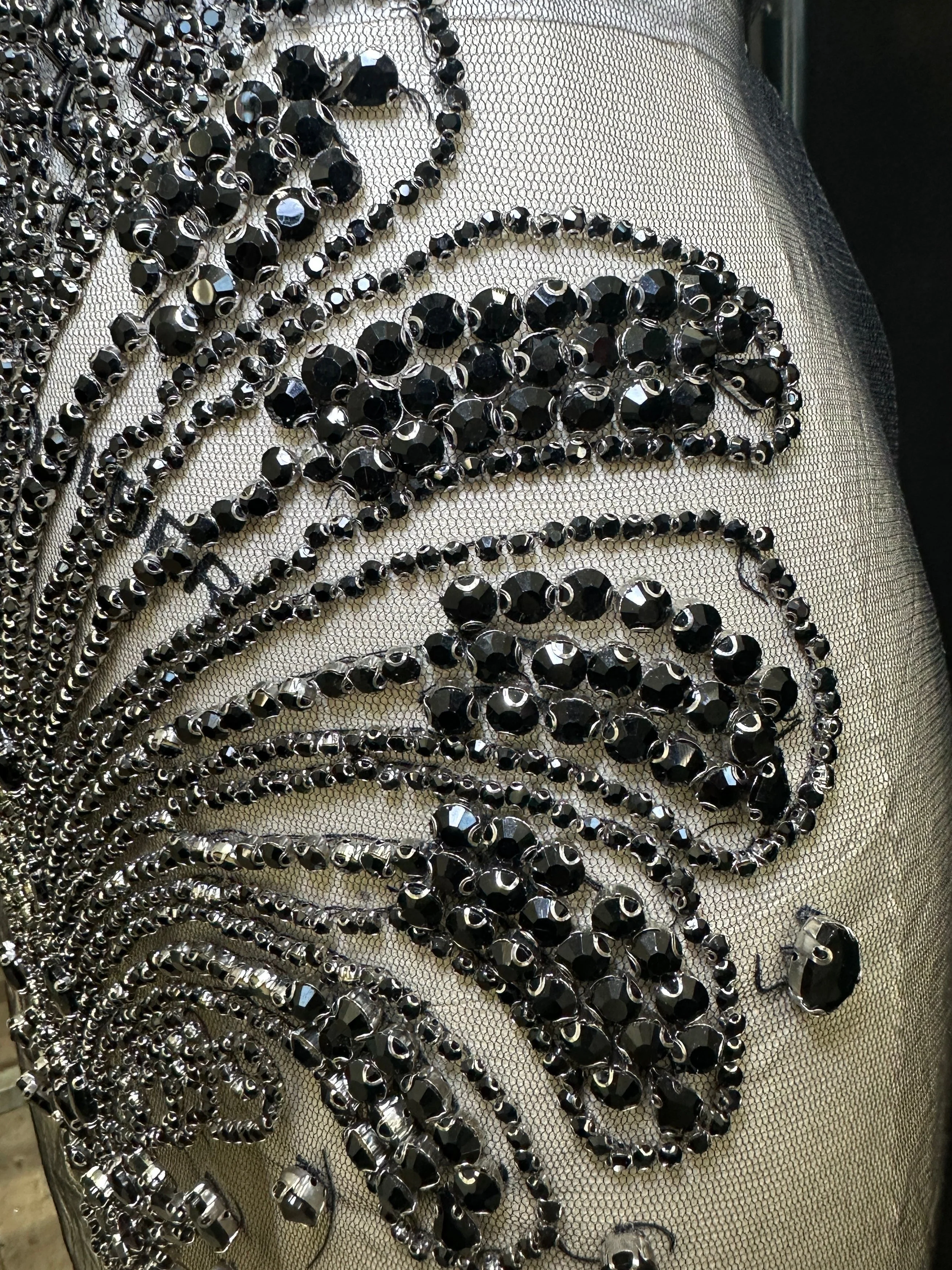 Carla Black Rhinestones Bodice Applique - Image 5