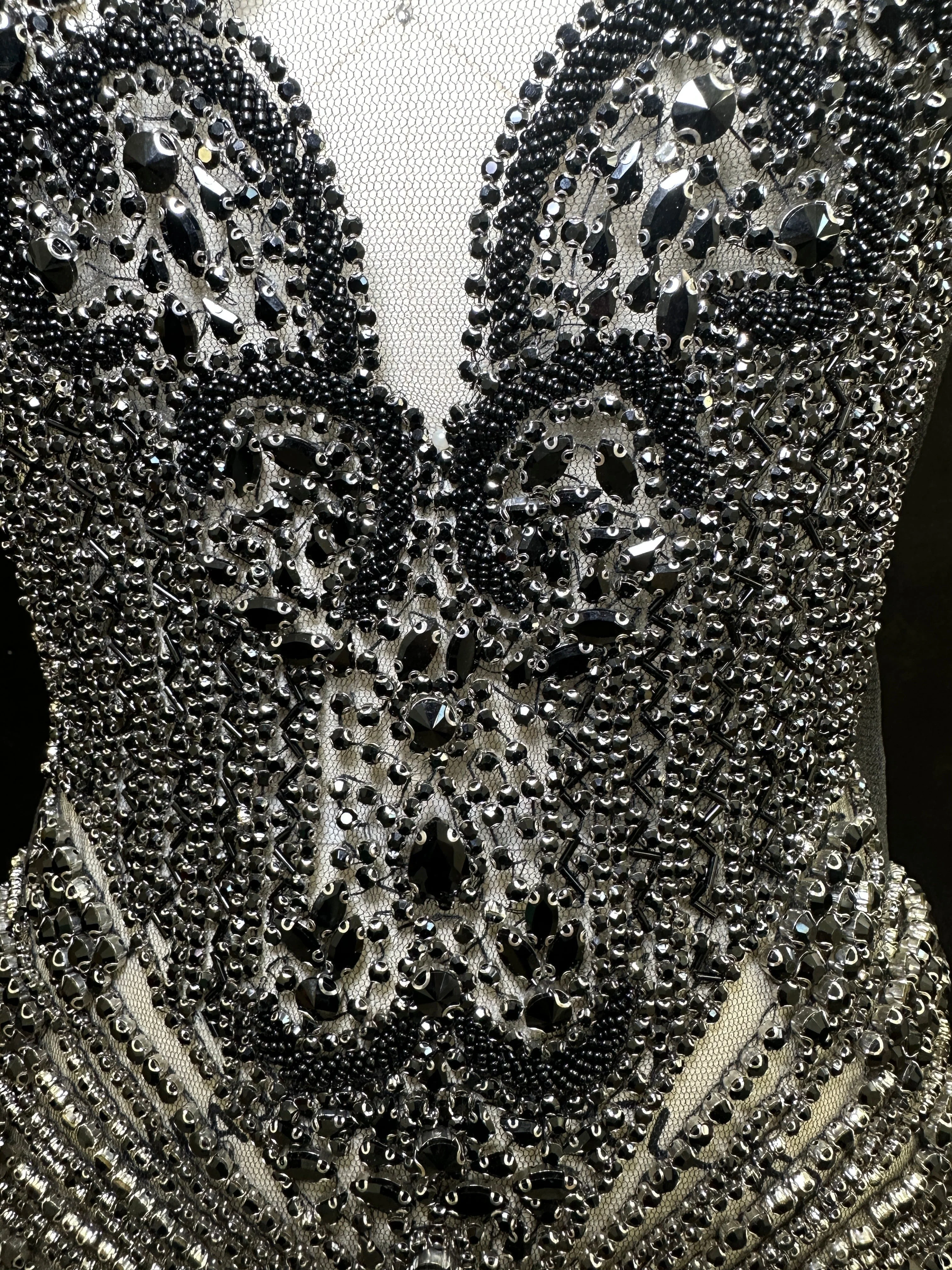 Carla Black Rhinestones Bodice Applique - Image 6