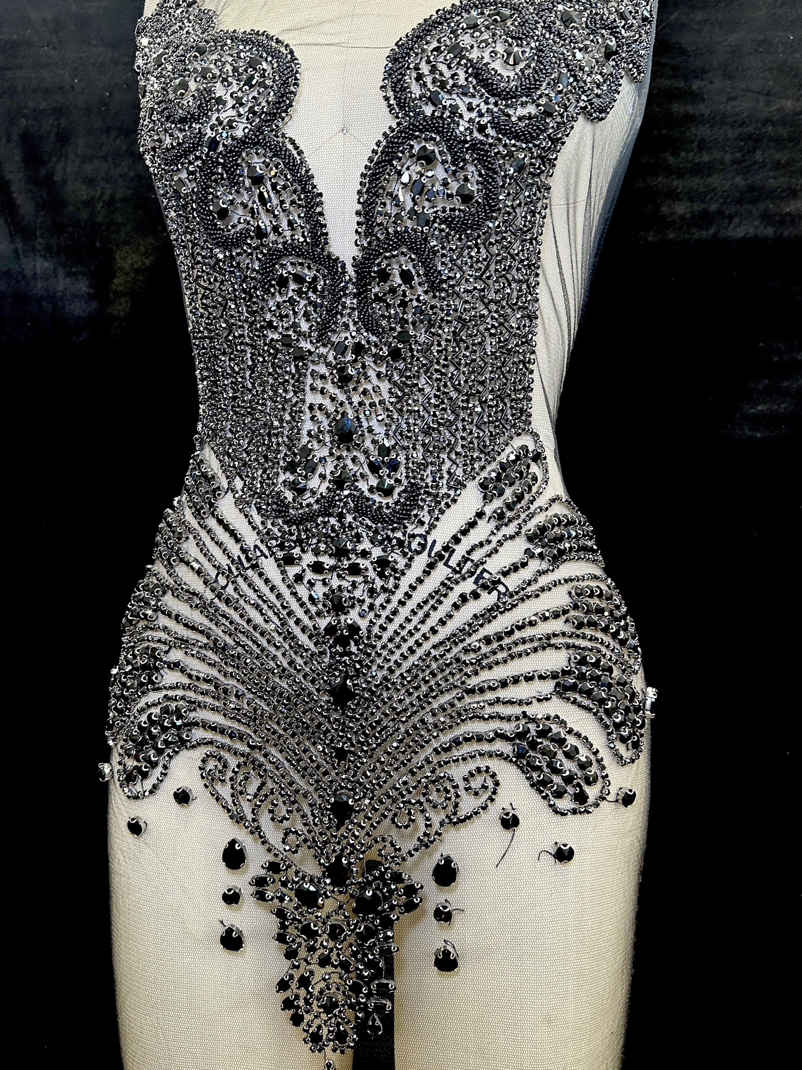 Carla Black Rhinestones Bodice Applique - Image 8