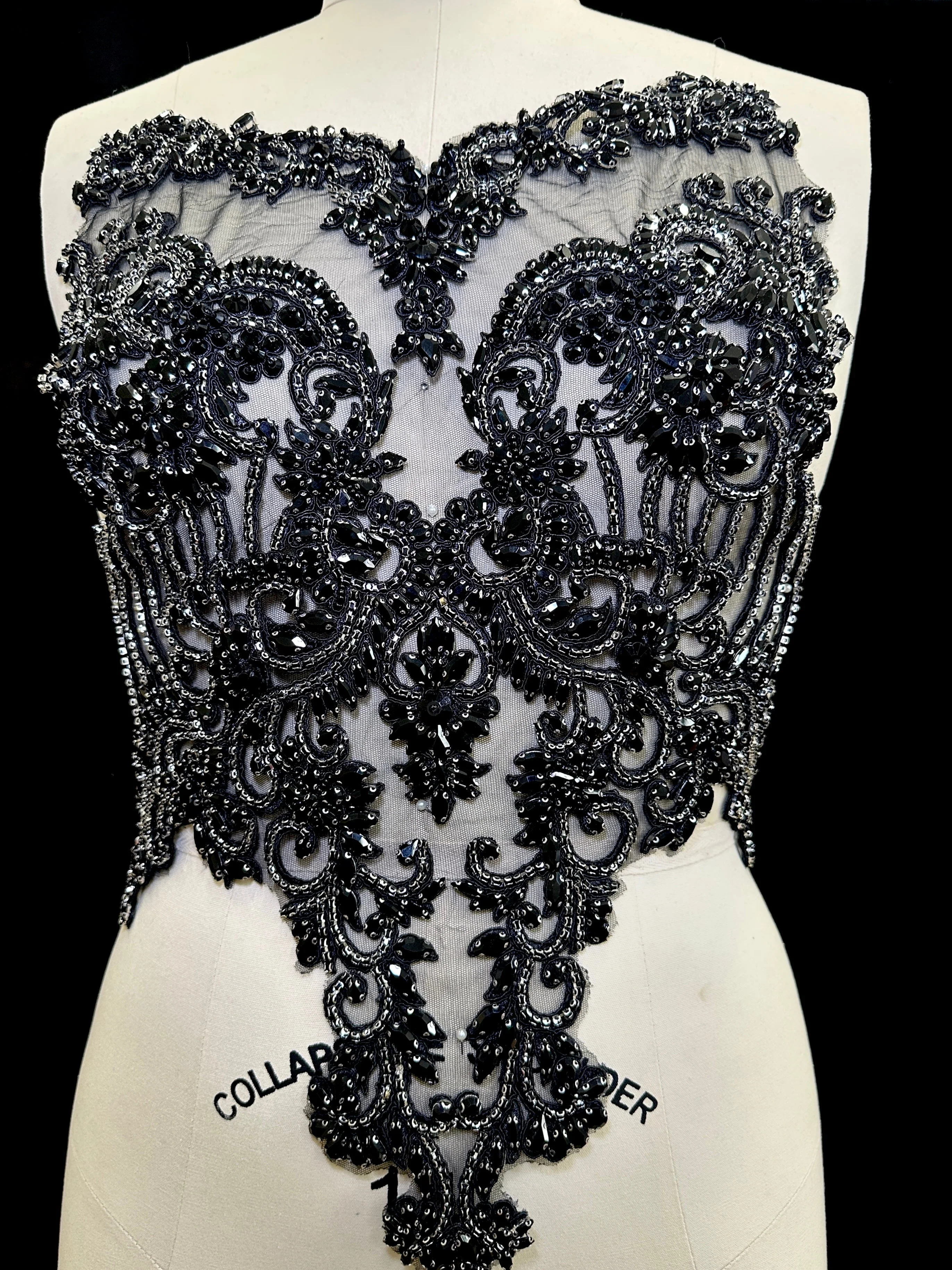 Alex Black Rhinestones Bodice - Image 5