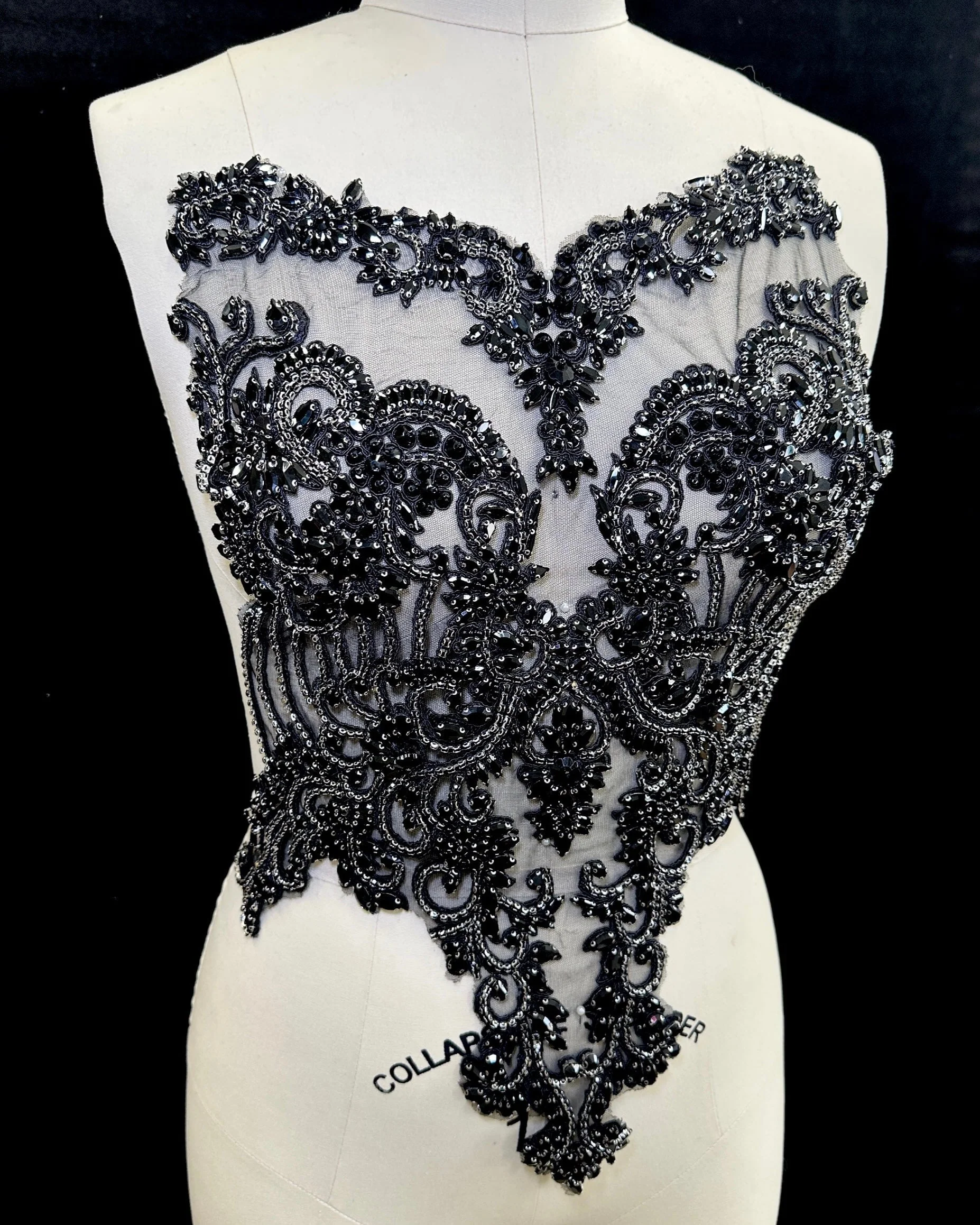 Alex Black Rhinestones Bodice - Image 7
