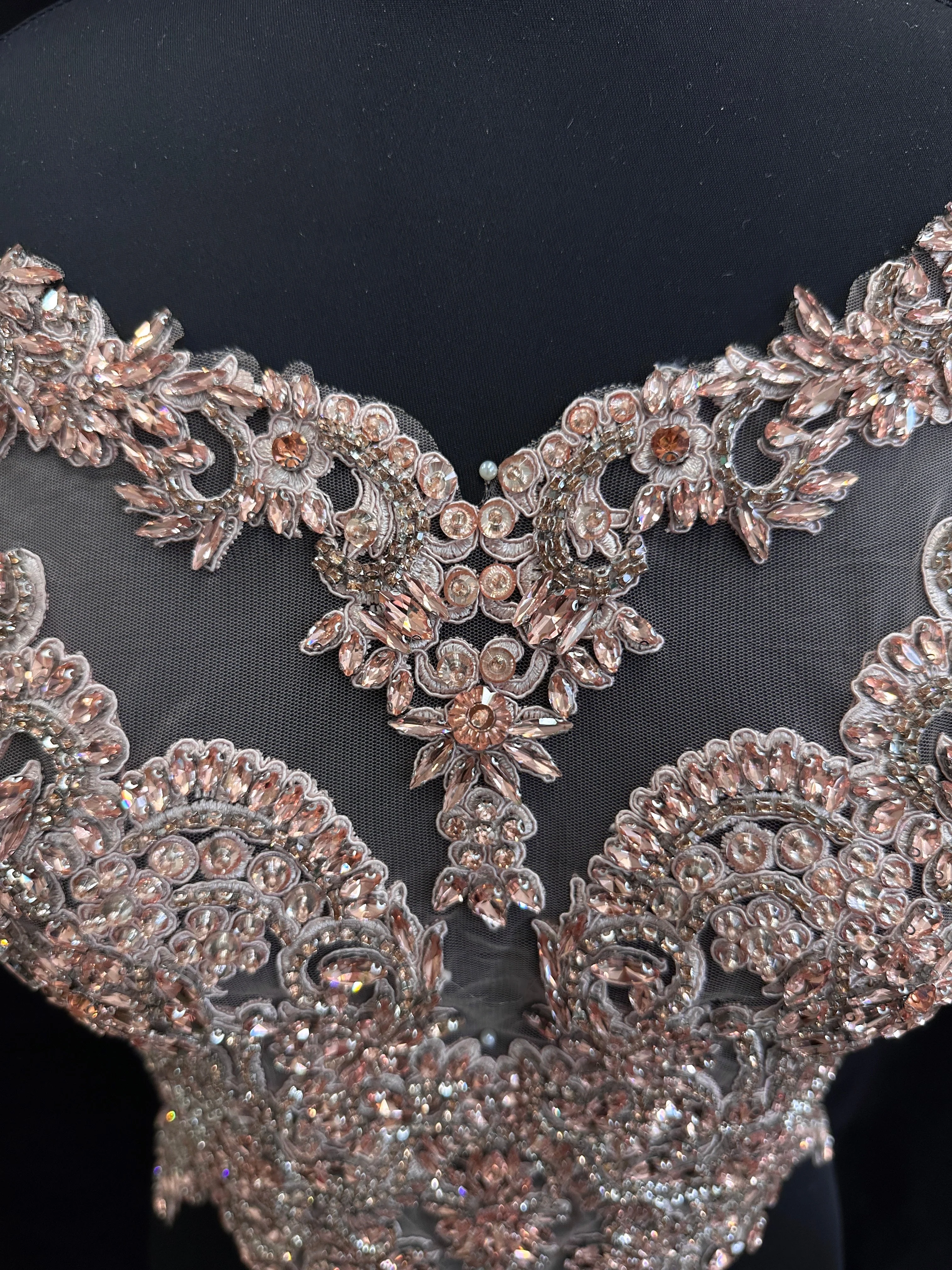 Alex Blush Pink Rhinestones Bodice - Image 3