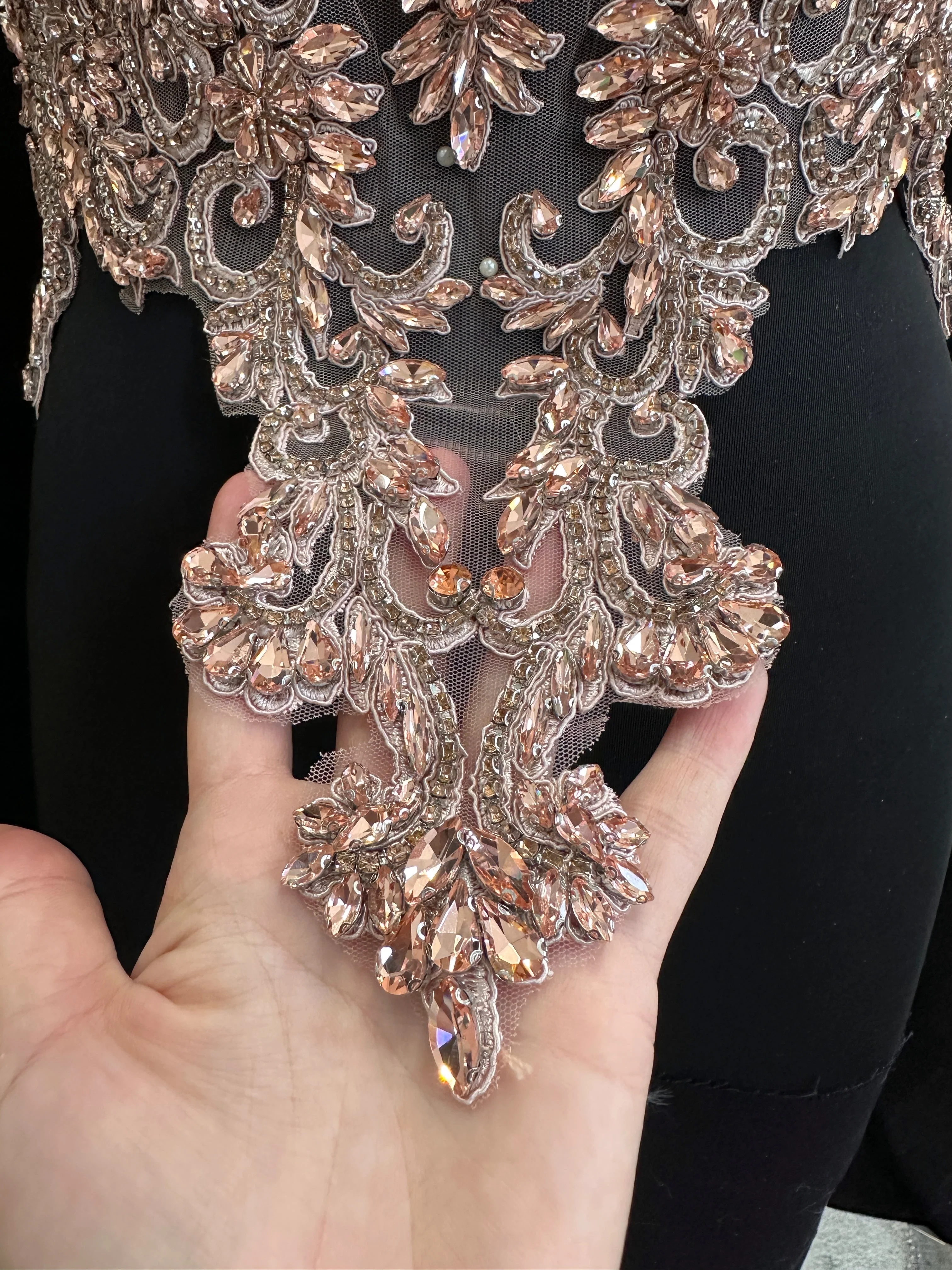 Alex Blush Pink Rhinestones Bodice - Image 6