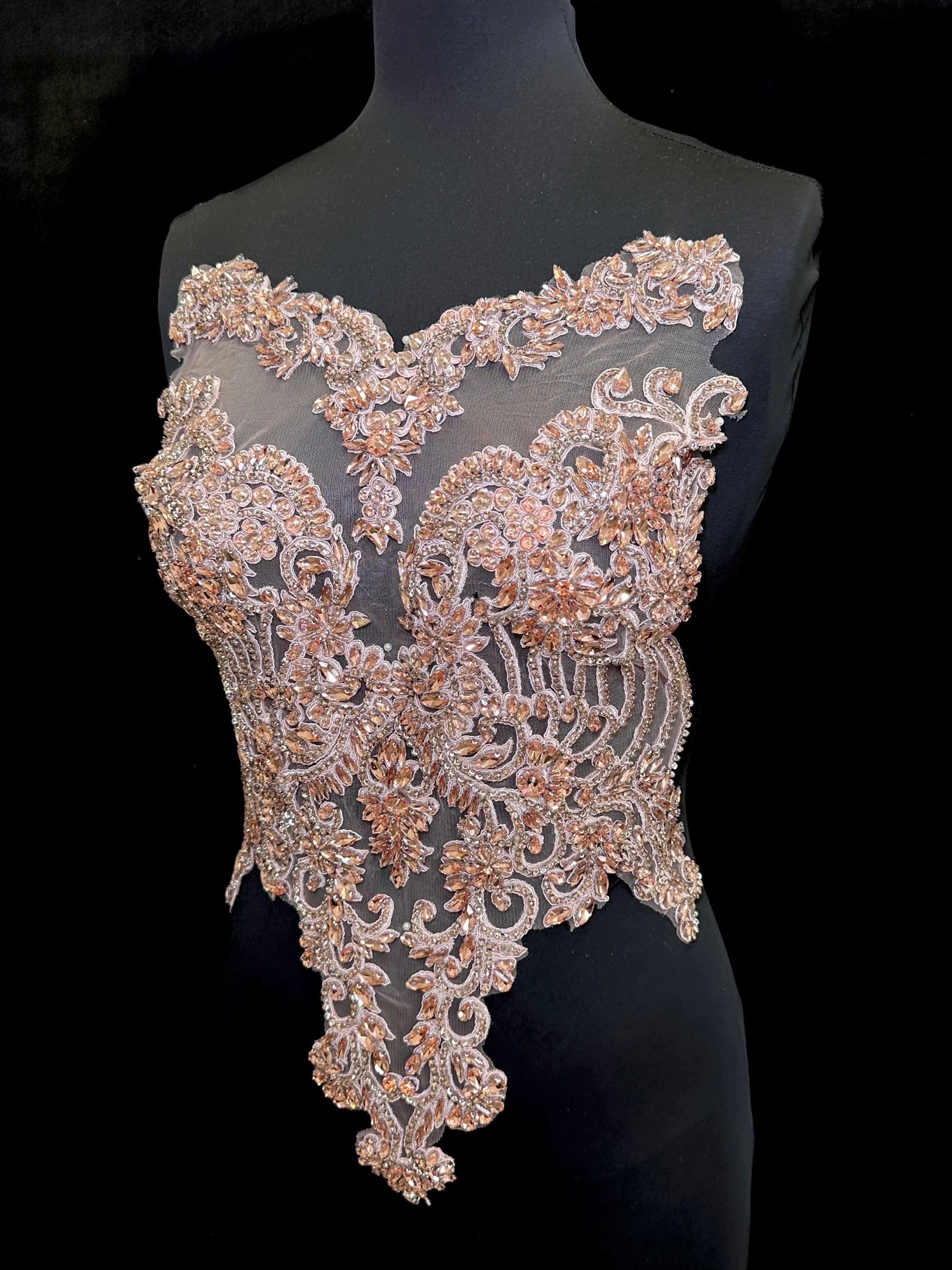 Alex Blush Pink Rhinestones Bodice - Image 7