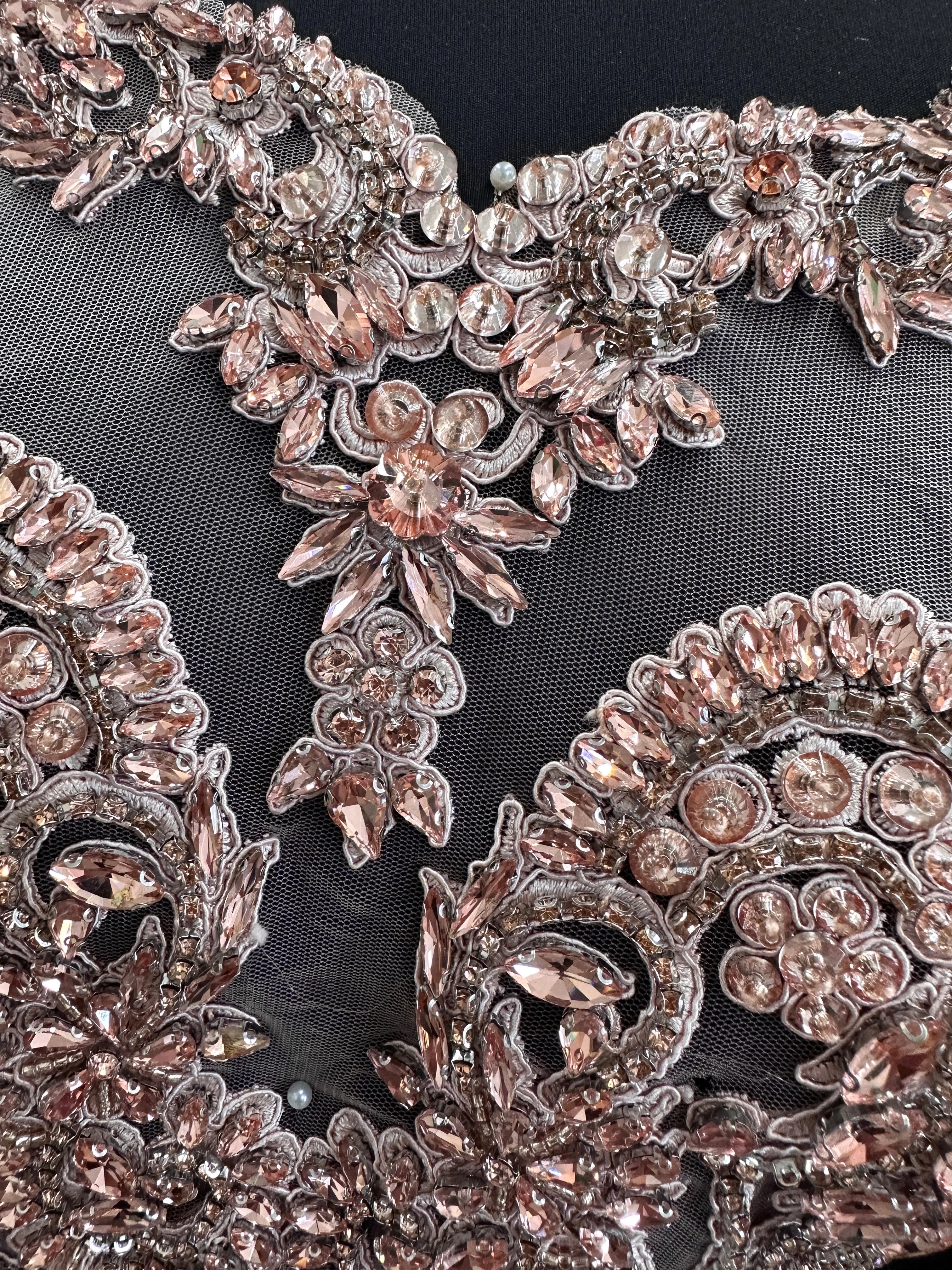 Alex Blush Pink Rhinestones Bodice - Image 8
