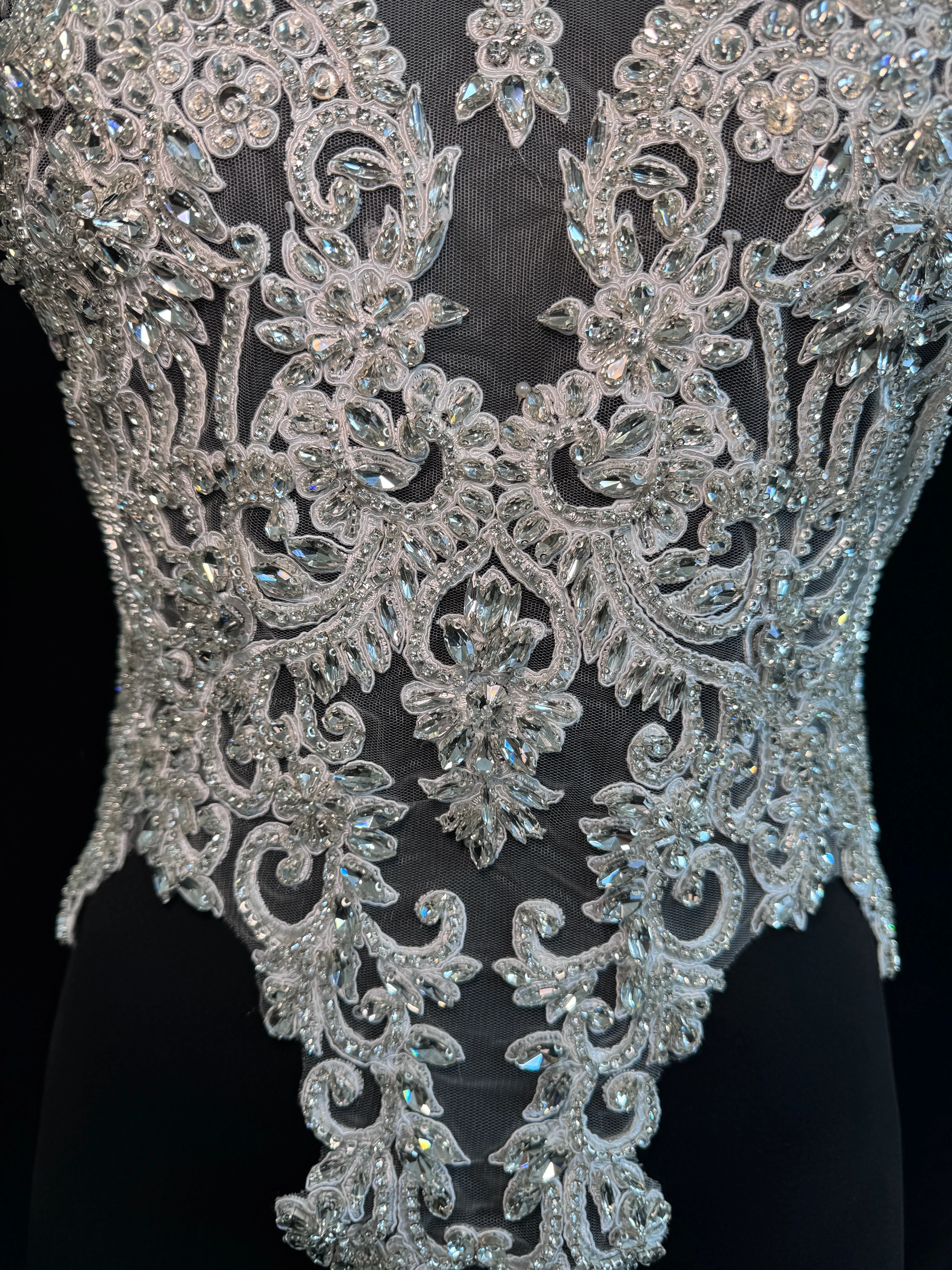 Alex Silver Rhinestones Bodice Applique - Image 3