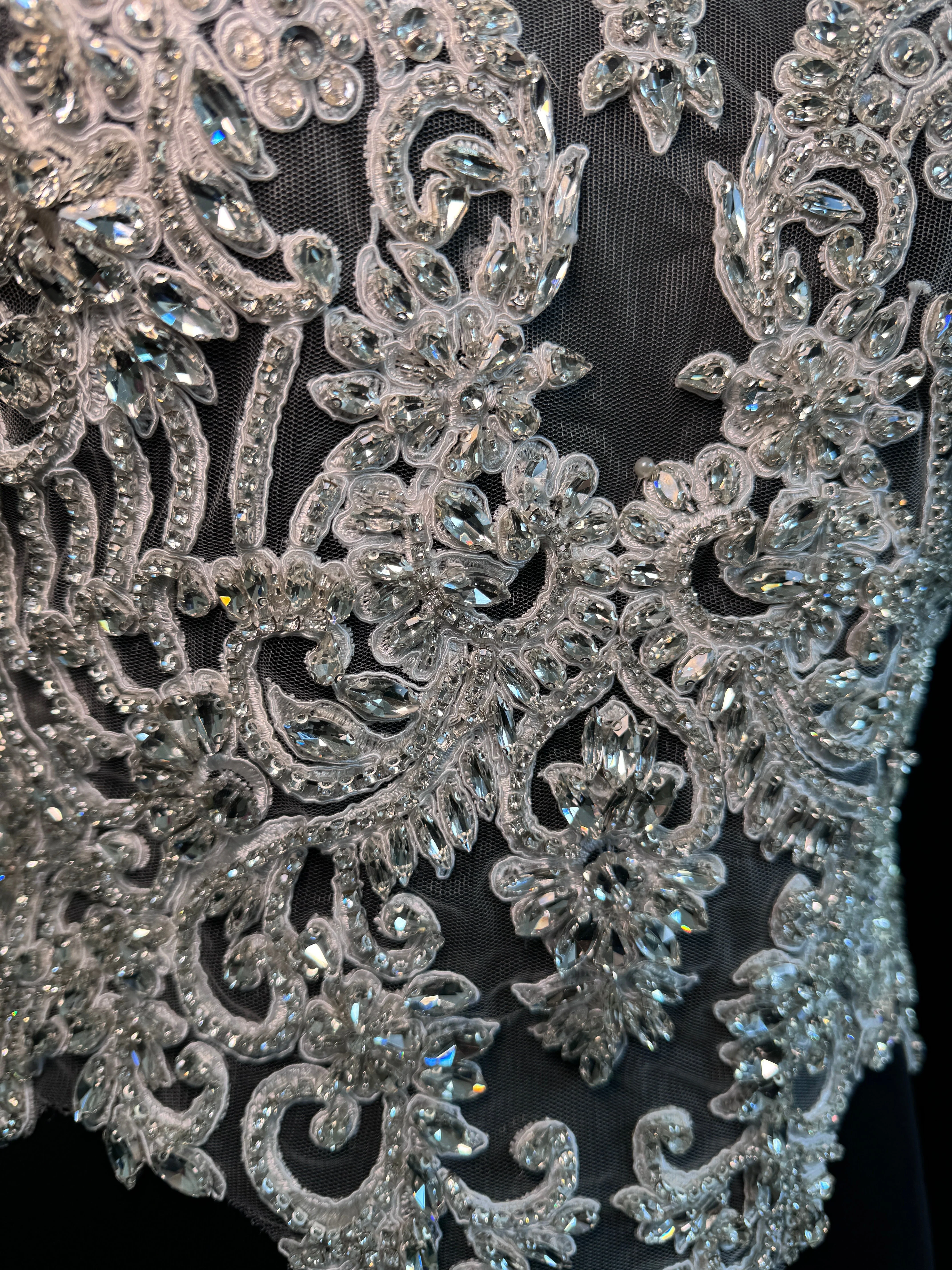 Alex Silver Rhinestones Bodice Applique - Image 4