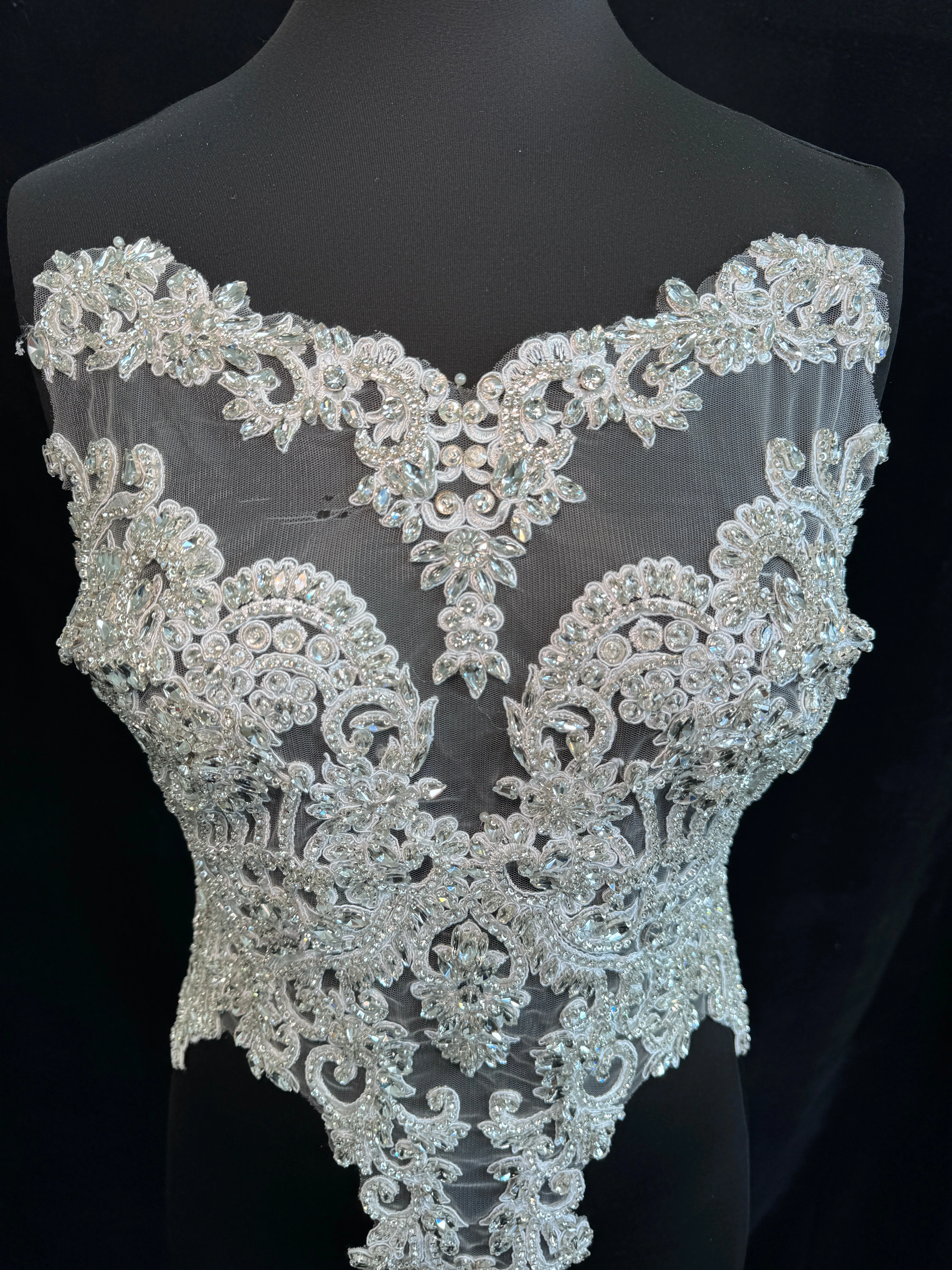 Alex Silver Rhinestones Bodice Applique - Image 5