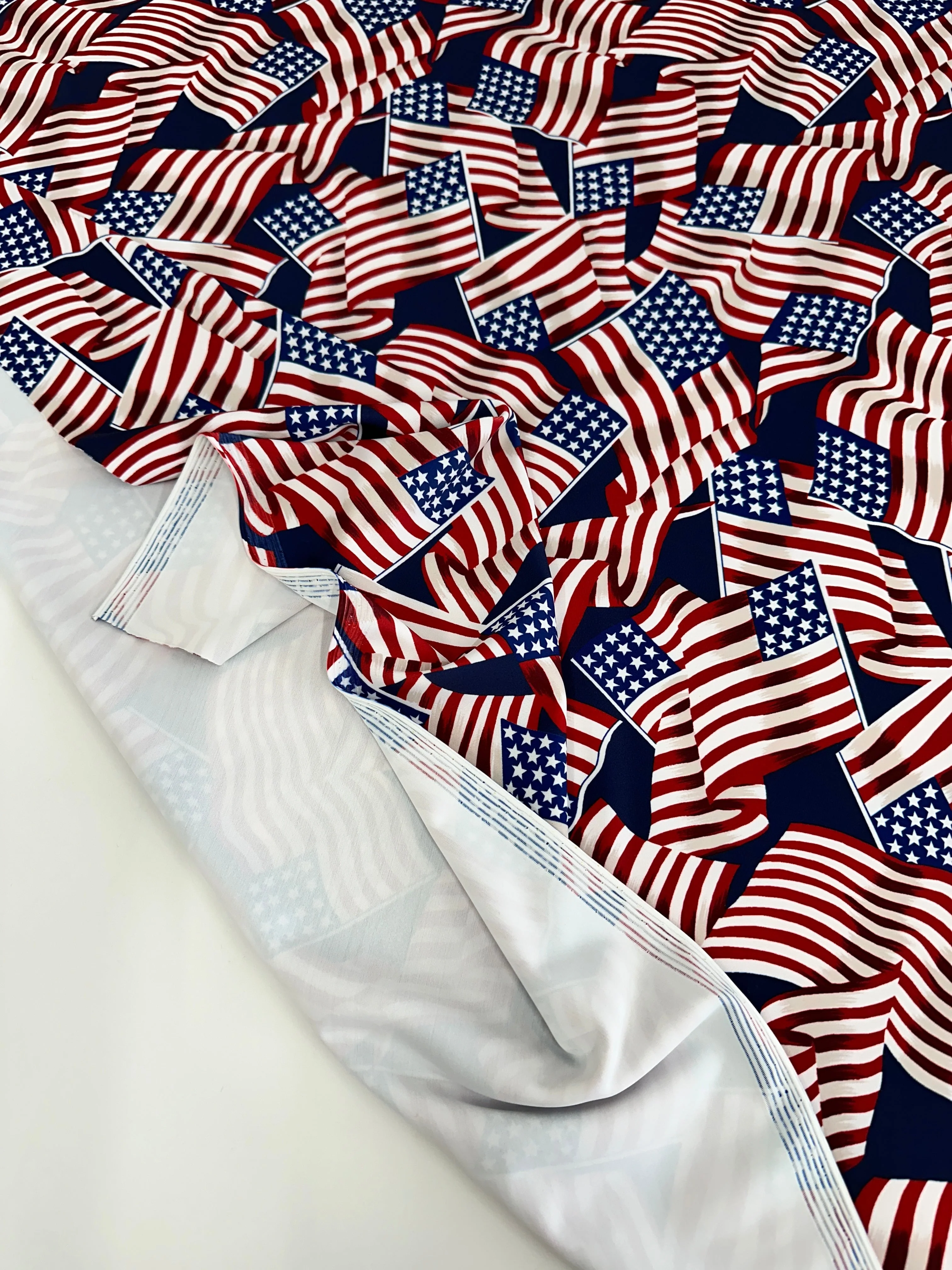 American Flag Print Nylon Spandex - Image 3