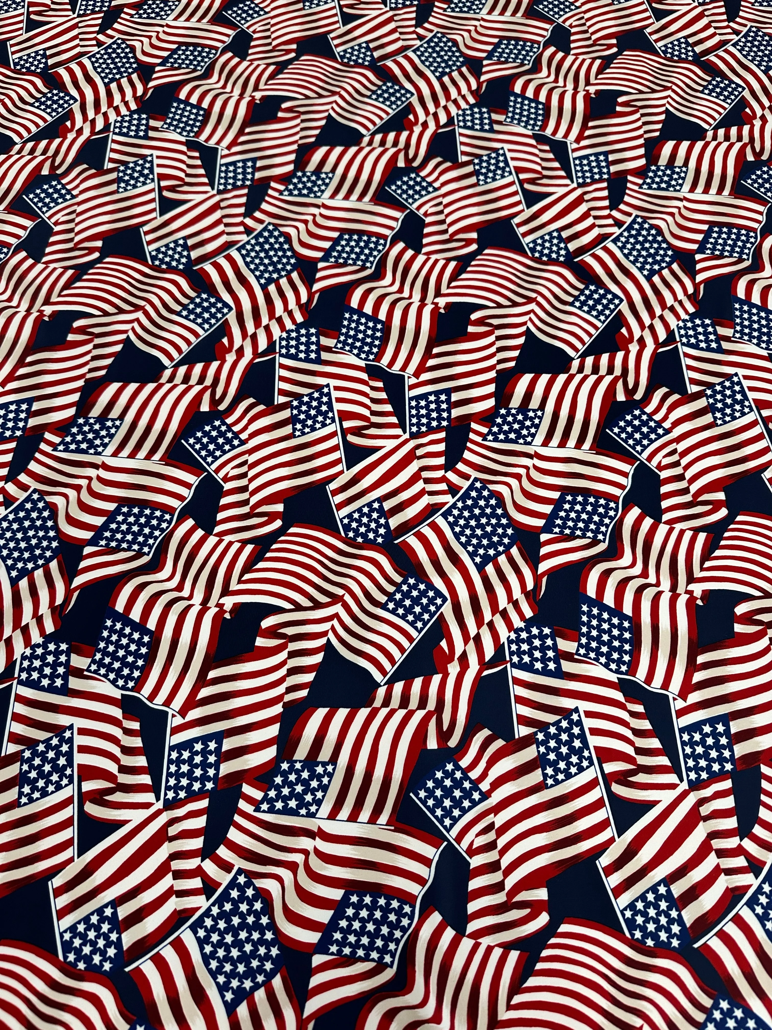 American Flag Print Nylon Spandex - Image 4