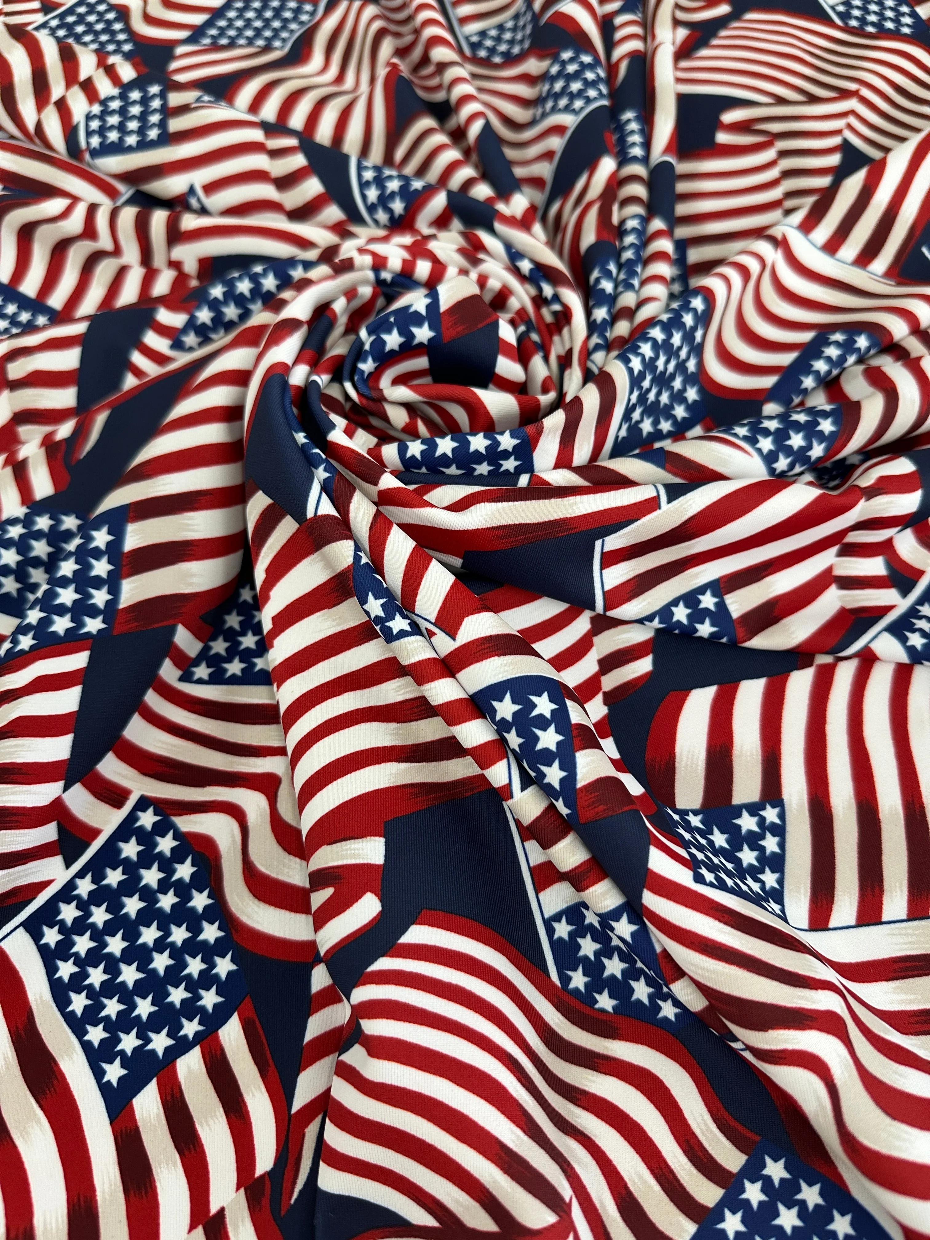 American Flag Print Nylon Spandex - Image 8