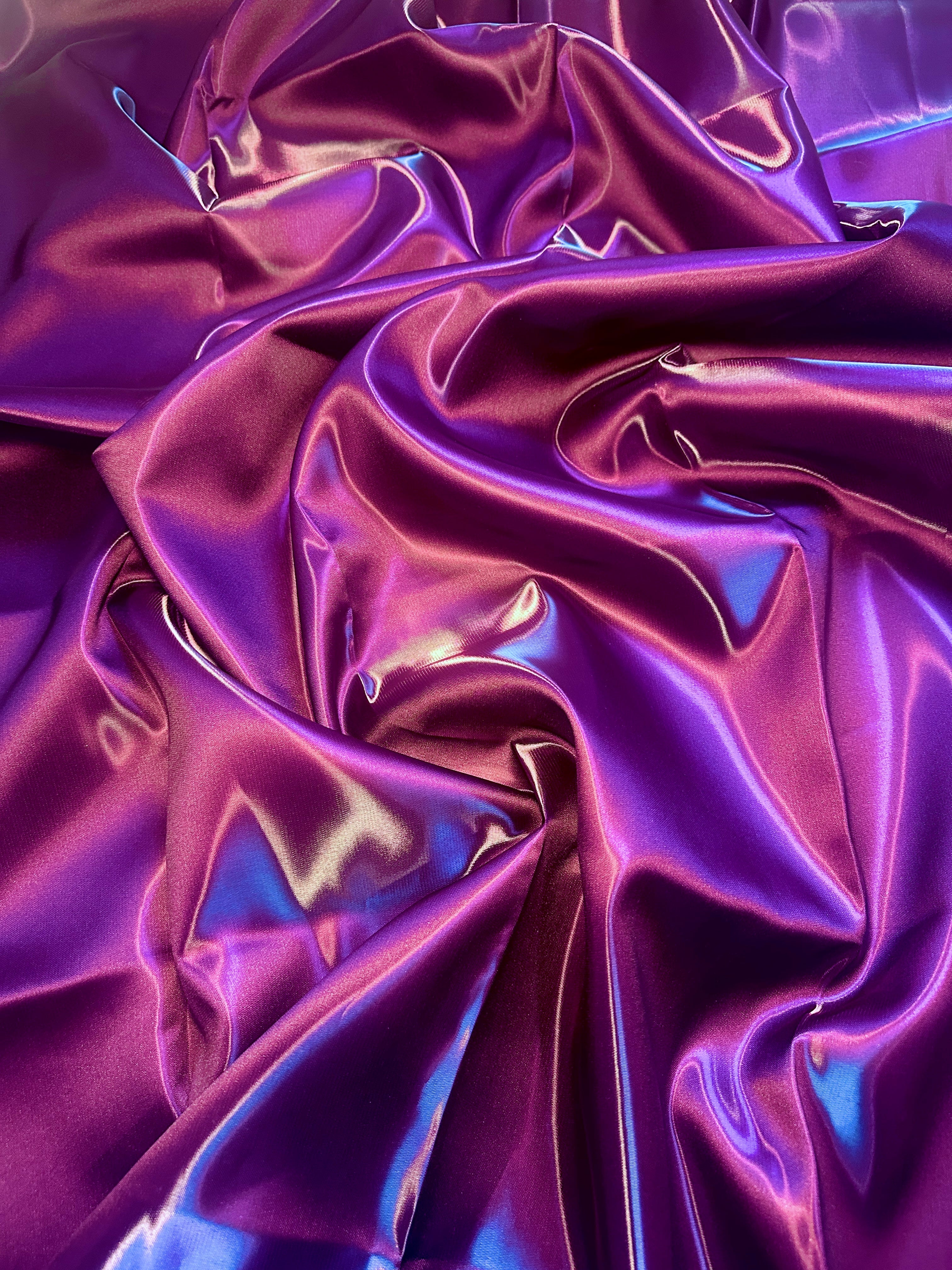 Eggplant Liquid Bridal Satin - Image 2