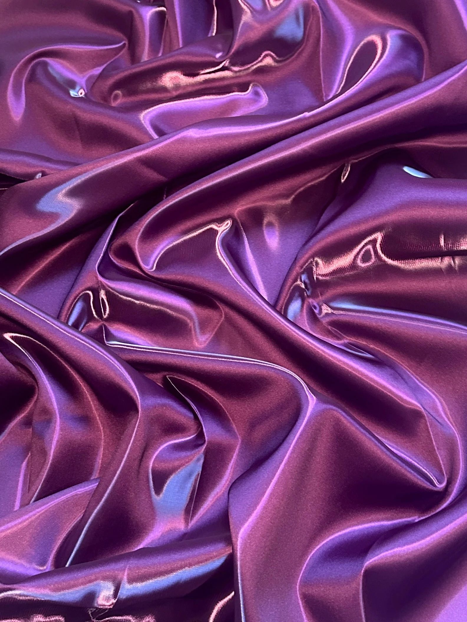 Eggplant Liquid Bridal Satin - Image 3