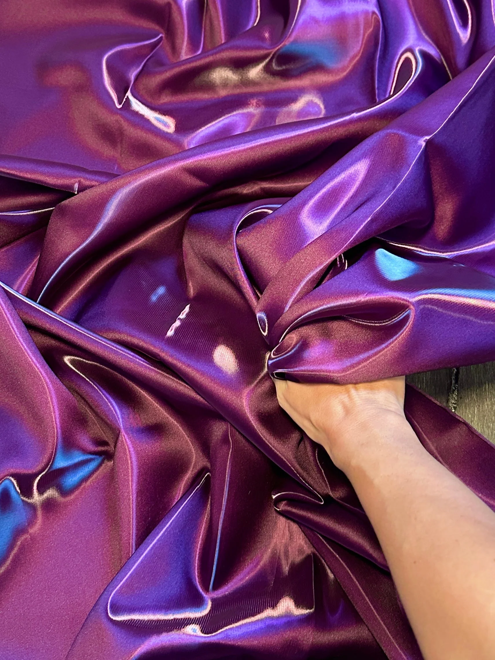 Eggplant Liquid Bridal Satin - Image 5