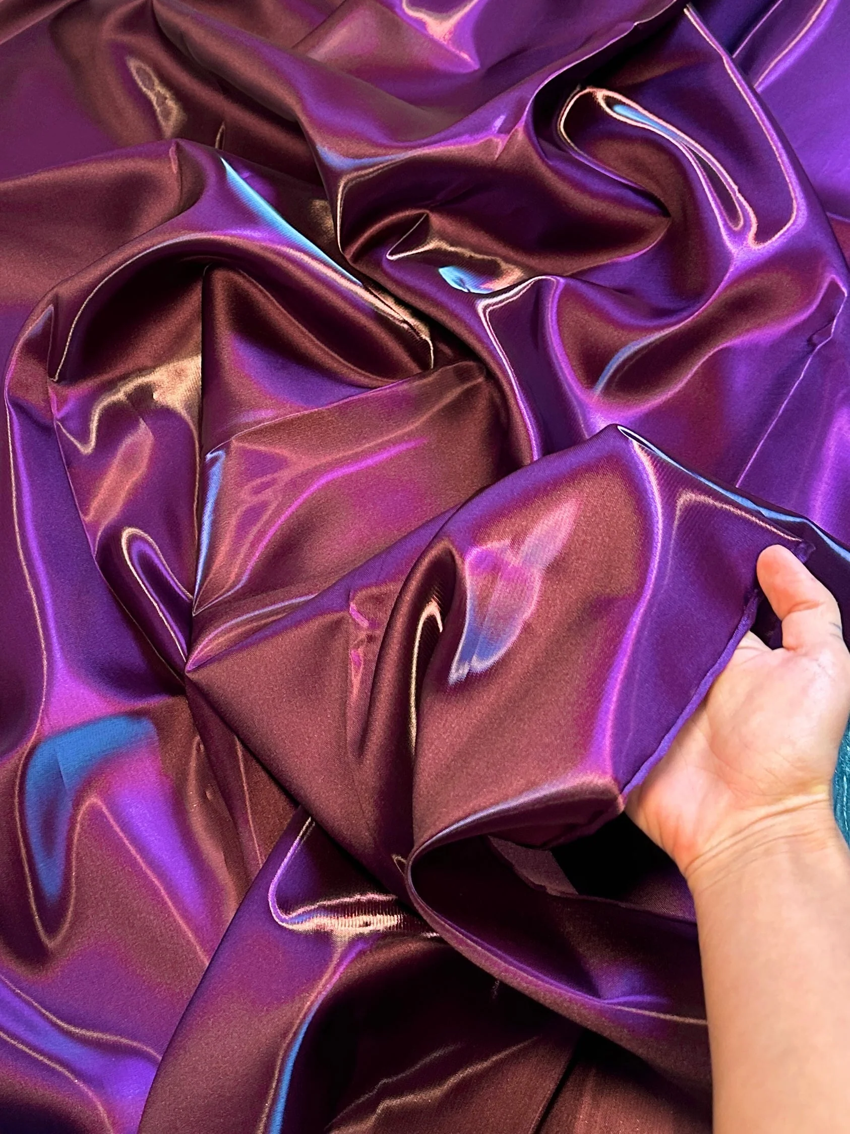 Eggplant Liquid Bridal Satin - Image 6