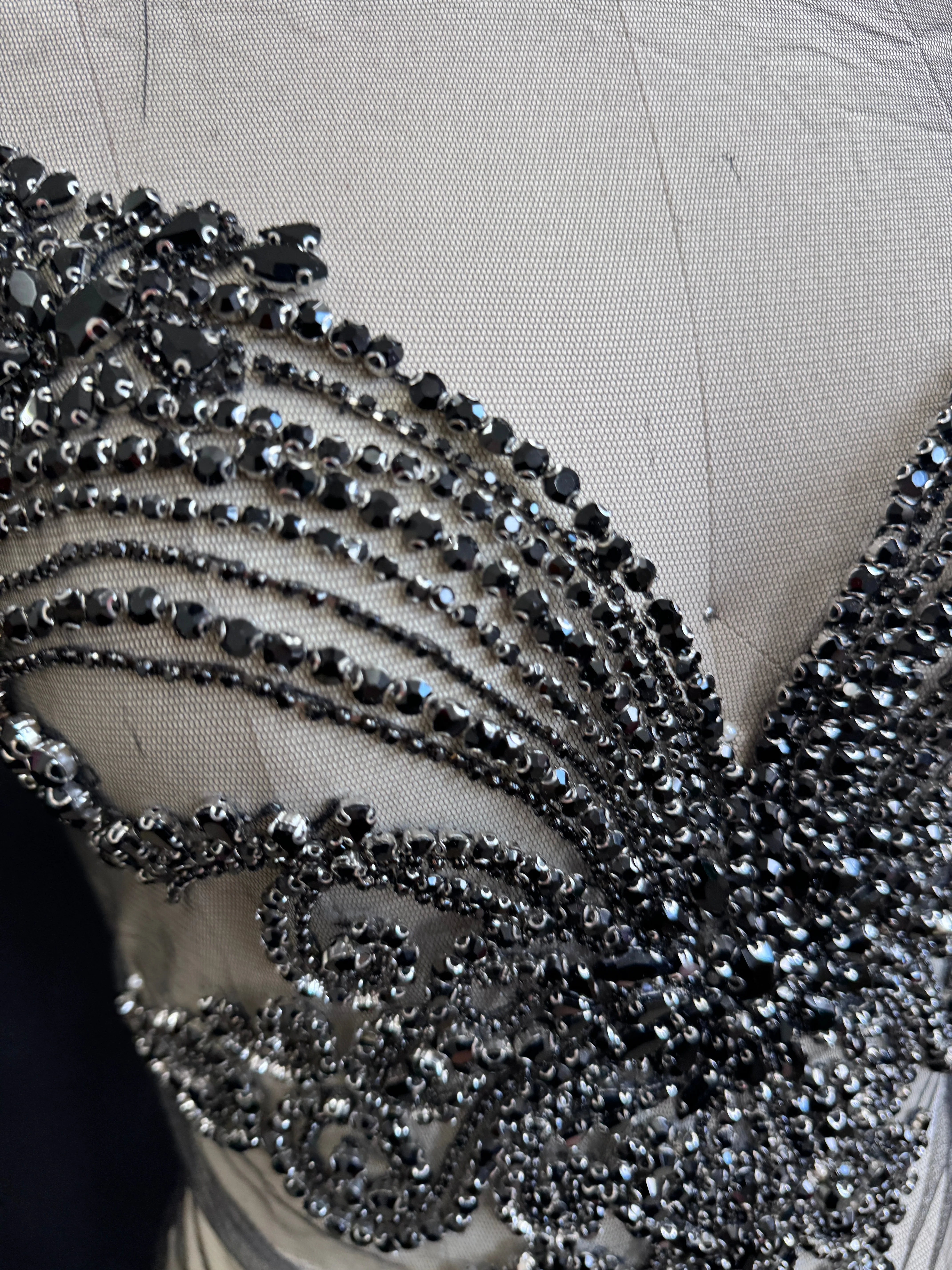 Amy Black Rhinestones Bodice Applique - Image 5