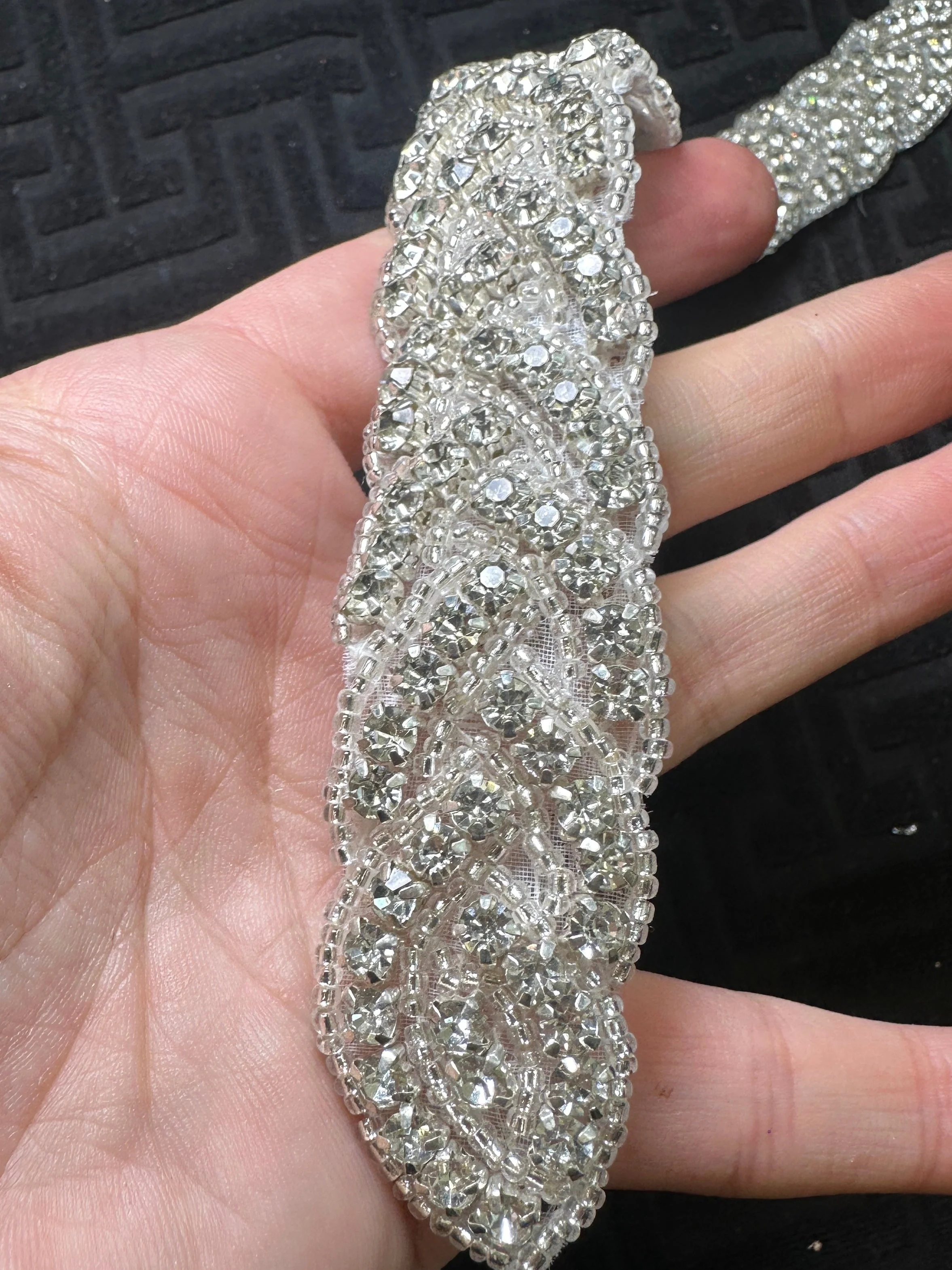 Anna Belt Iron On Rhinestones Applique - Image 4