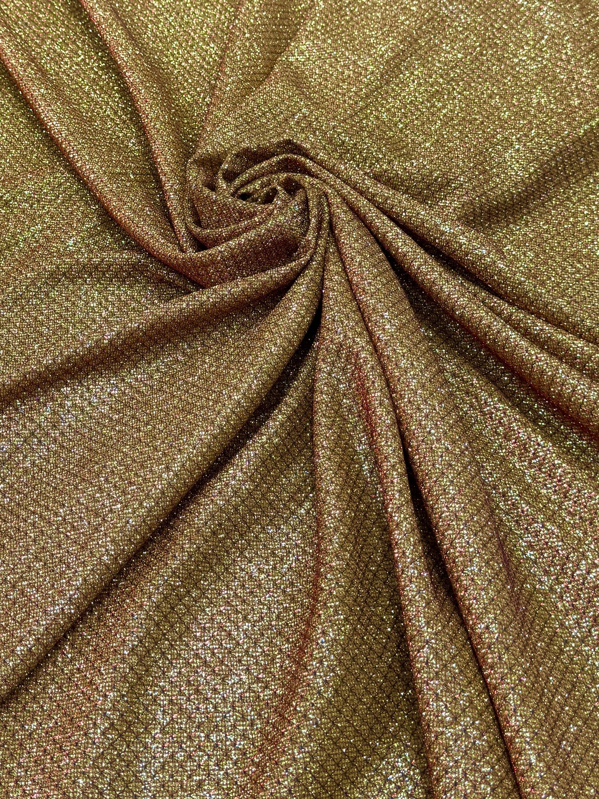 Antique Gold Crackle Shimmery Lurex