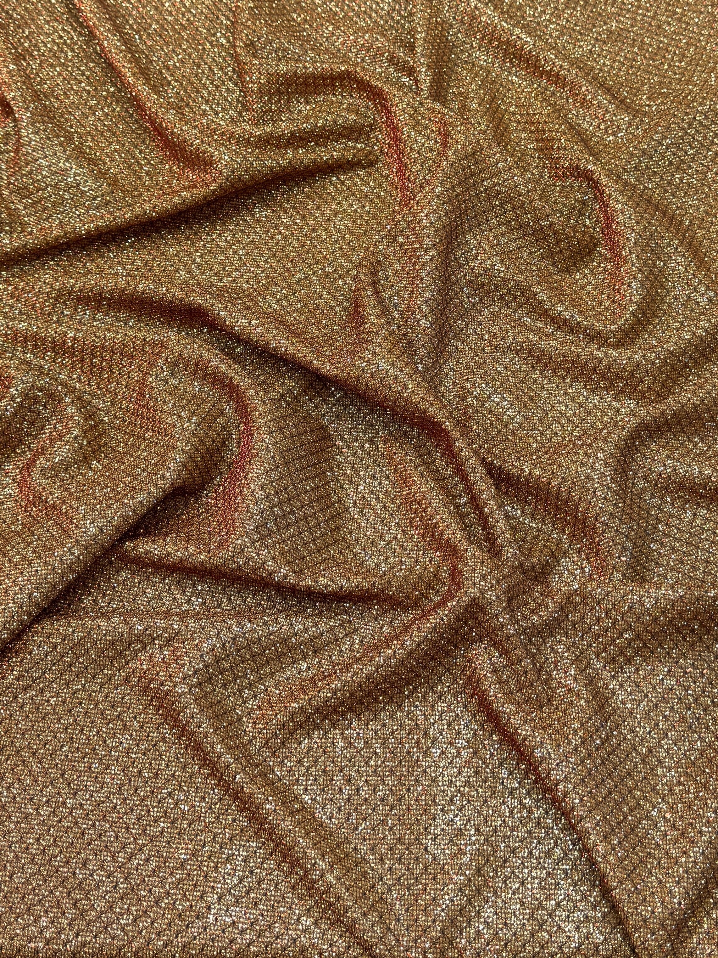 Antique Gold Crackle Shimmery Lurex - Image 2