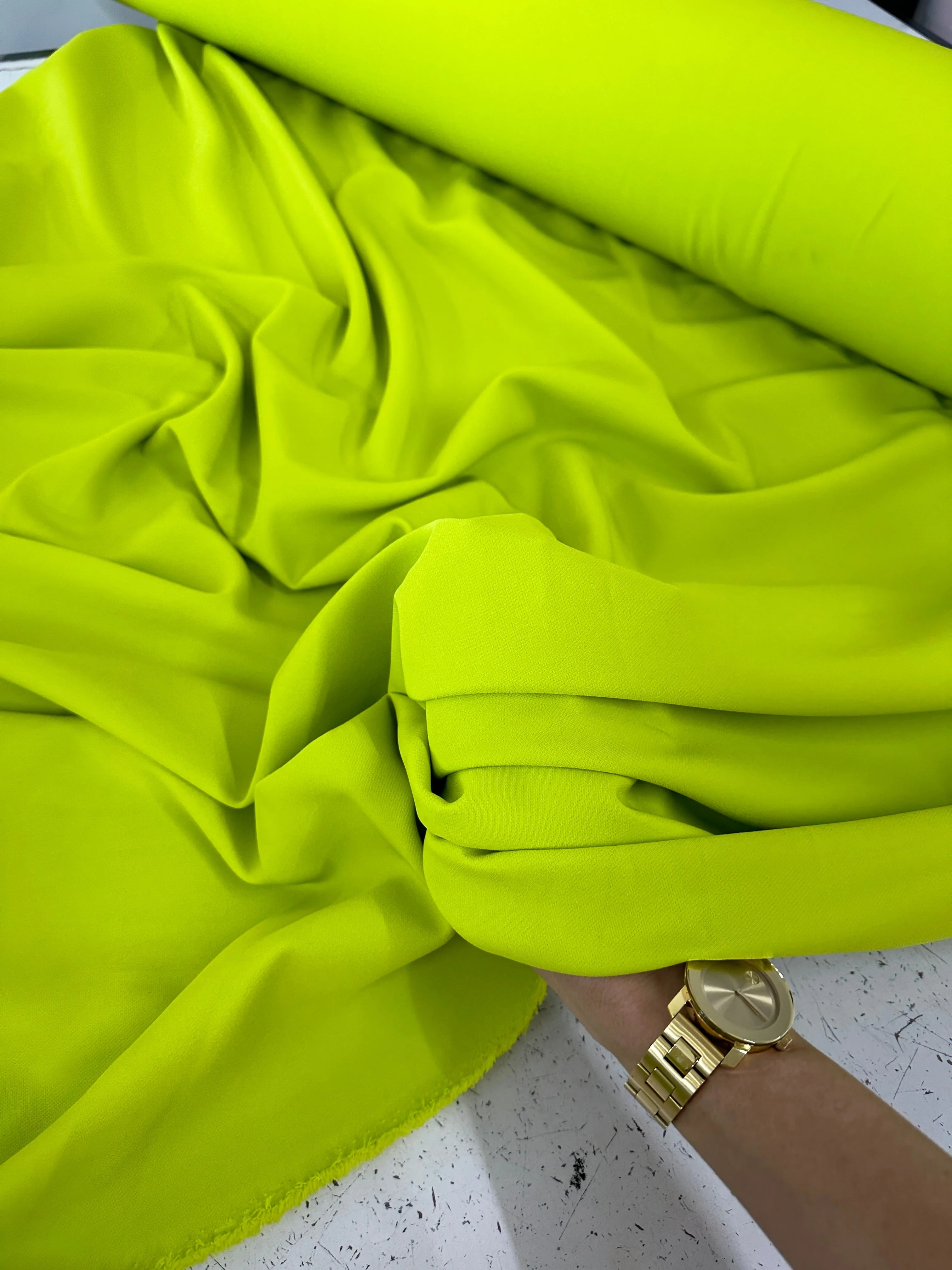 Apple Green Stretch Crepe - Image 4