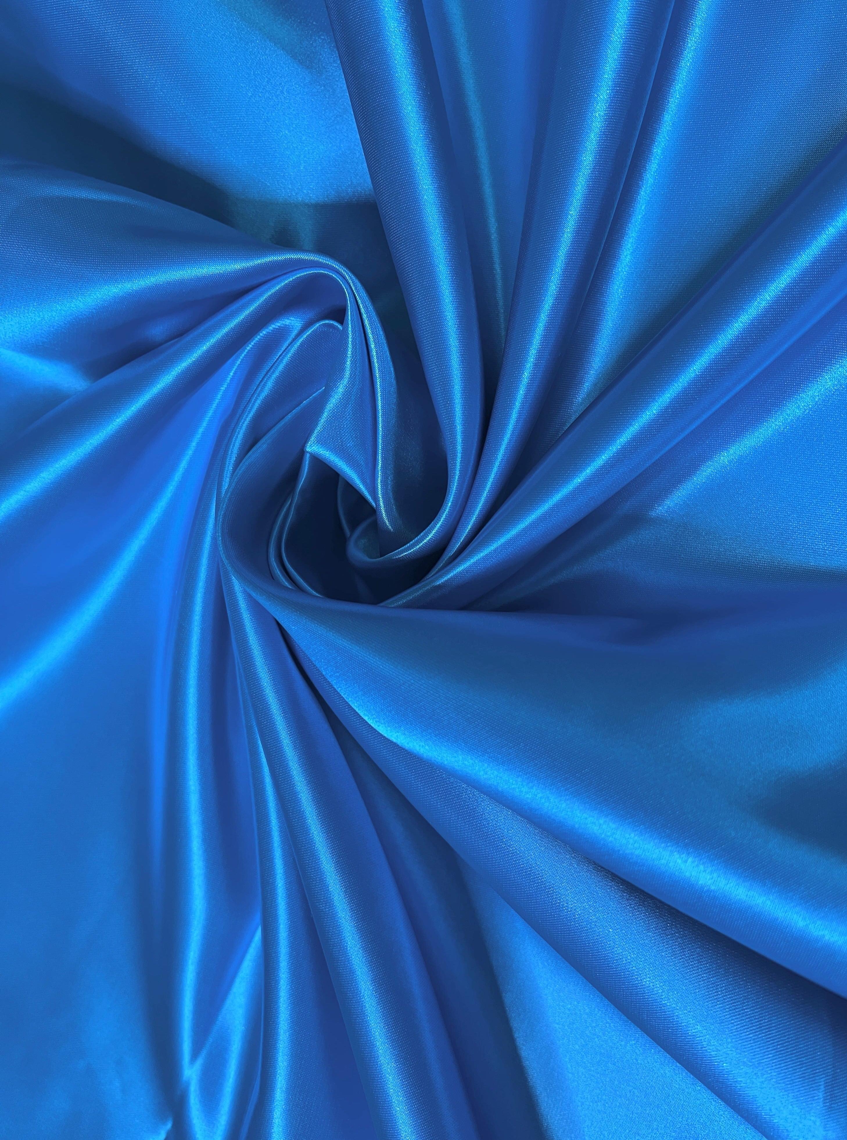 Aqua Blue Duchesse Satin - Image 6