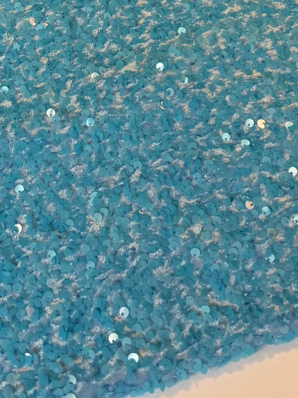 Aqua Blue Sequin on Velvet (Exclusive Color) - Image 2