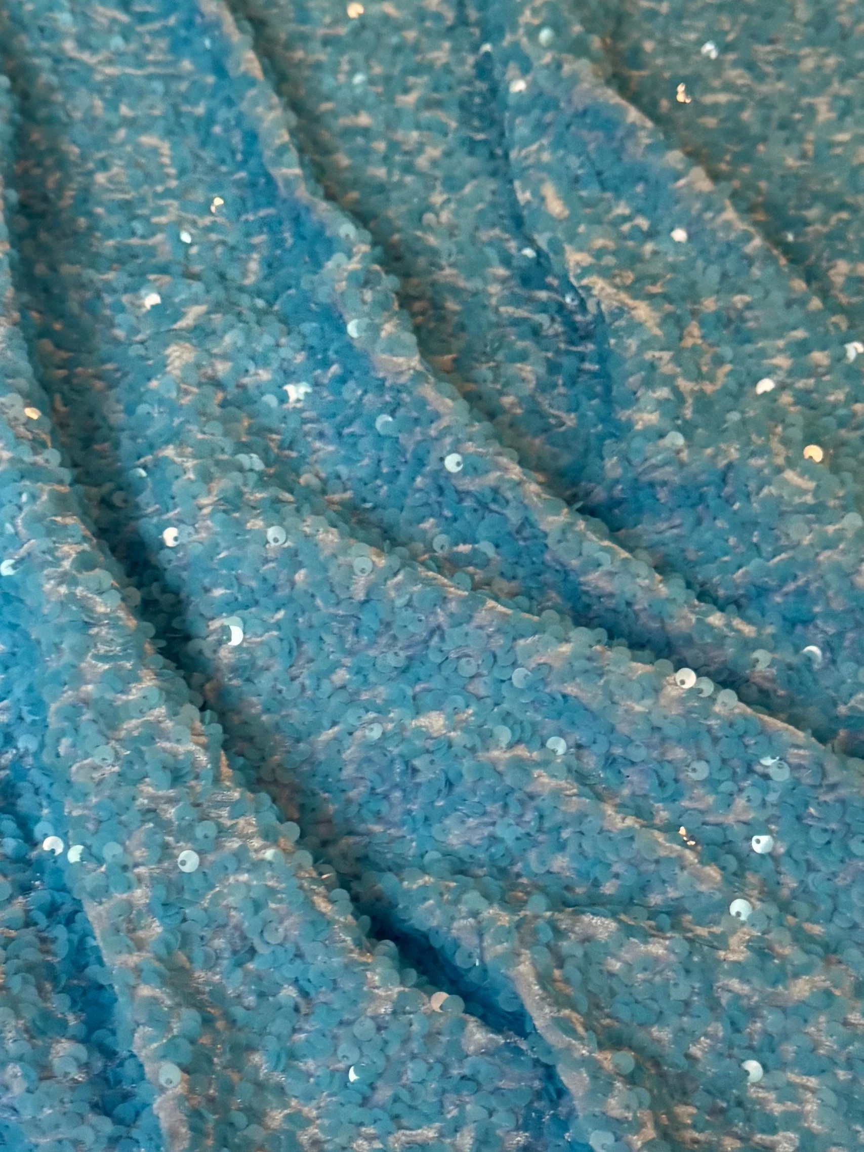 Aqua Blue Sequin on Velvet (Exclusive Color) - Image 3