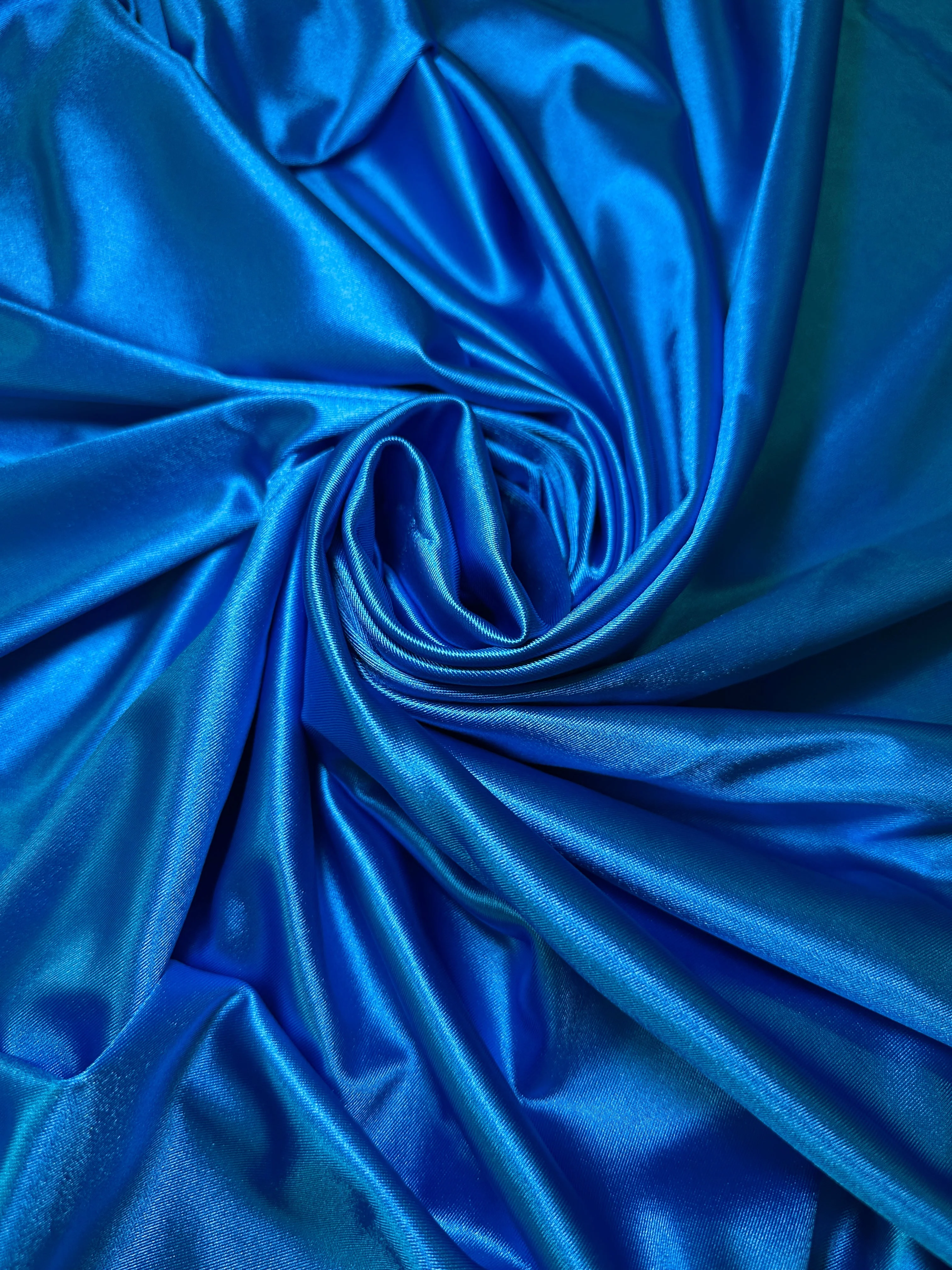 Aqua Blue Shiny Nylon Spandex - Image 4