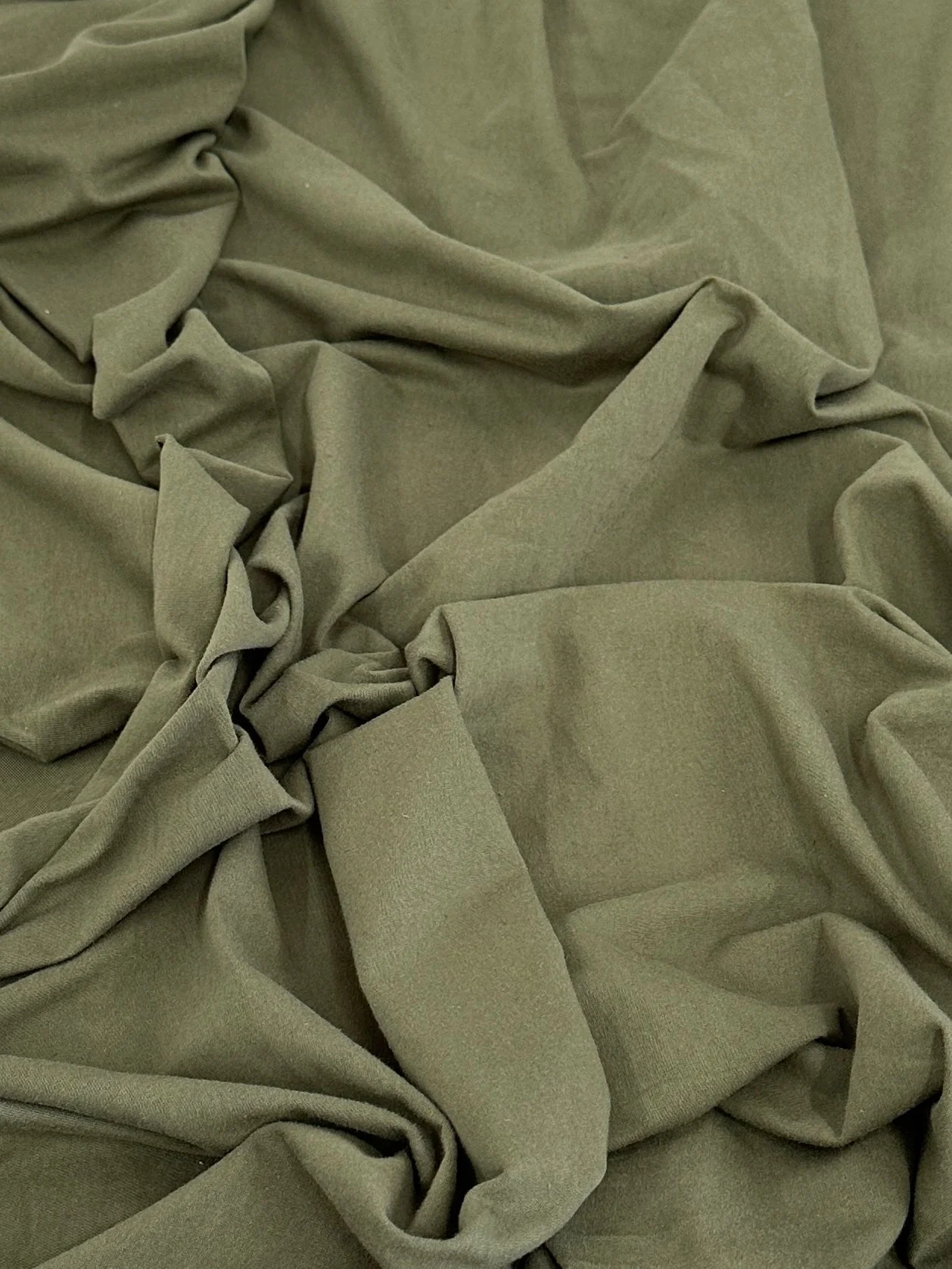 Army Green Cotton Jersey Knit