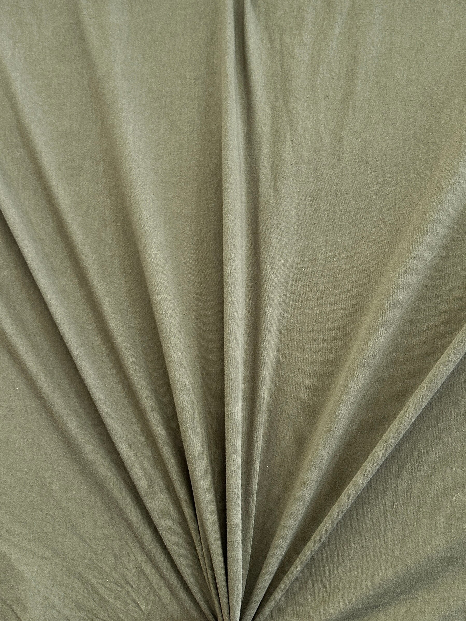 Army Green Cotton Jersey Knit - Image 8