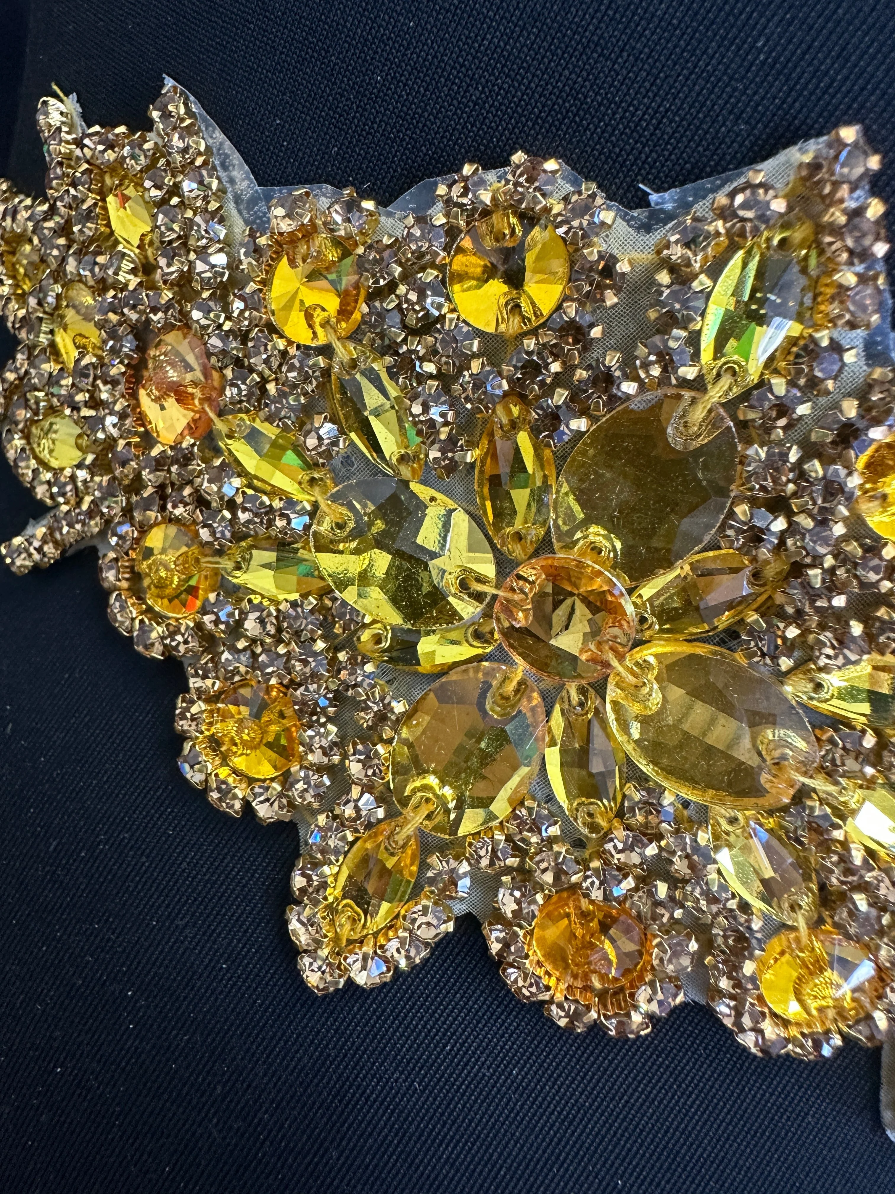 Asia Gold Iron On Rhinestones Belt Applique - Image 6